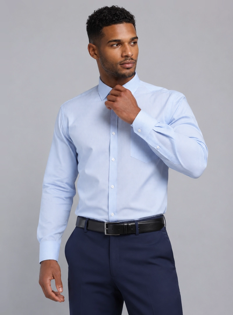 CAMISA FORMAL A CUADROS VAN HEUSEN - 1