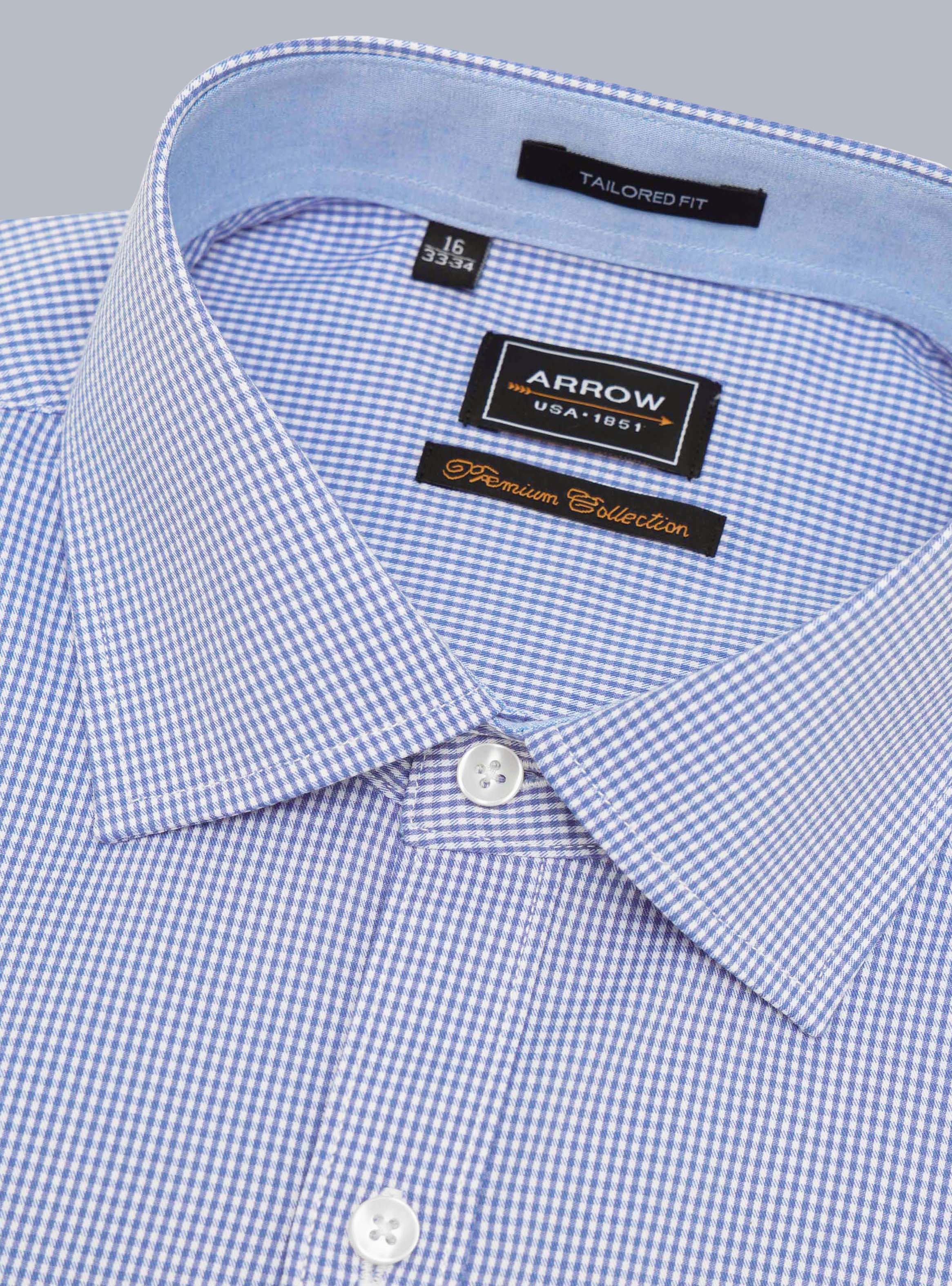 CAMISA FORMAL SPANDEX TAILORED FIT AZUL ARROW - 2