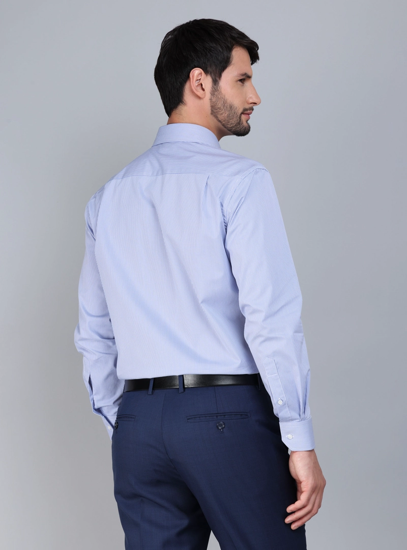 CAMISA FORMAL SPANDEX TAILORED FIT AZUL ARROW - 3