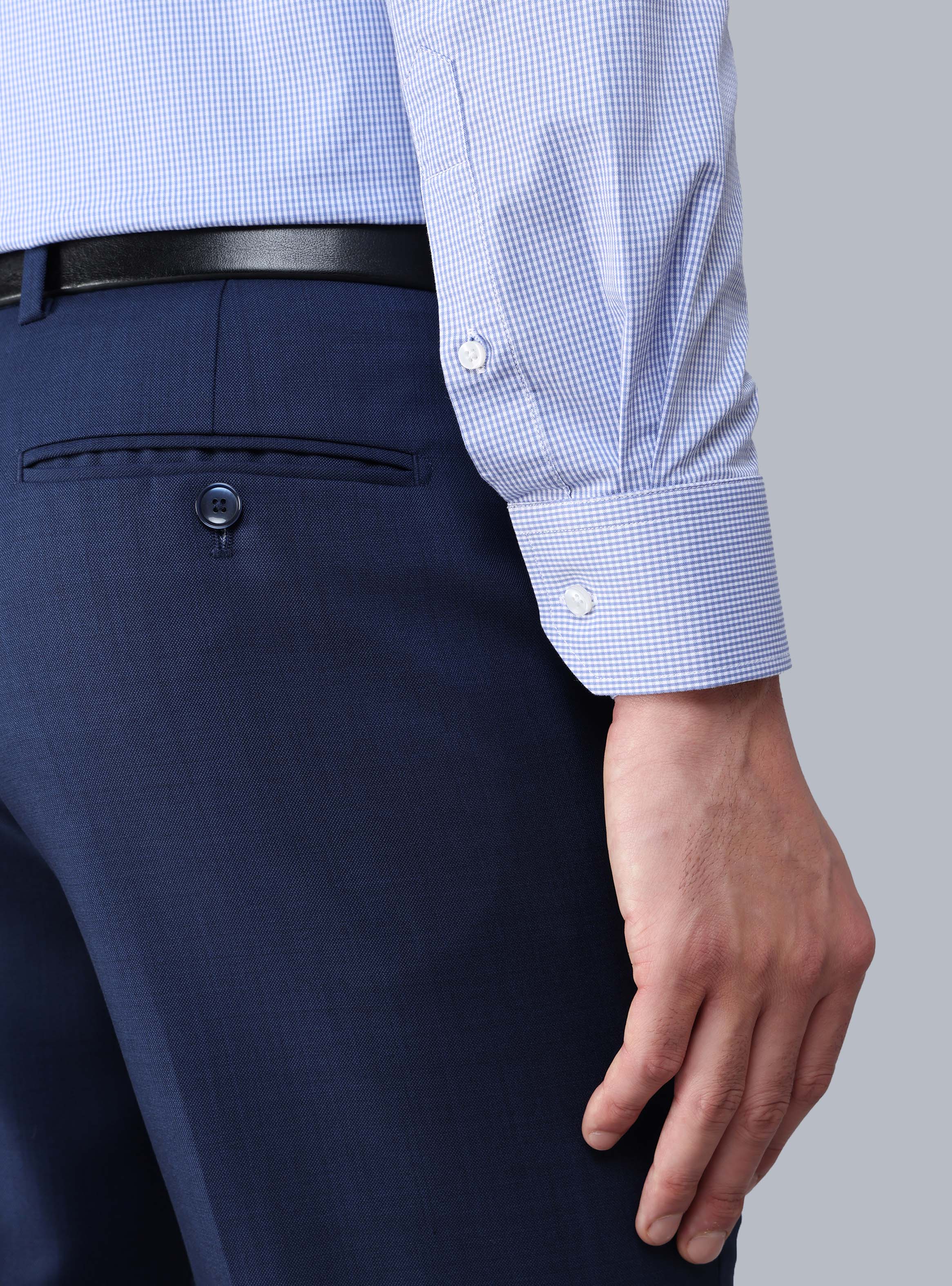 CAMISA FORMAL SPANDEX TAILORED FIT AZUL ARROW - 6