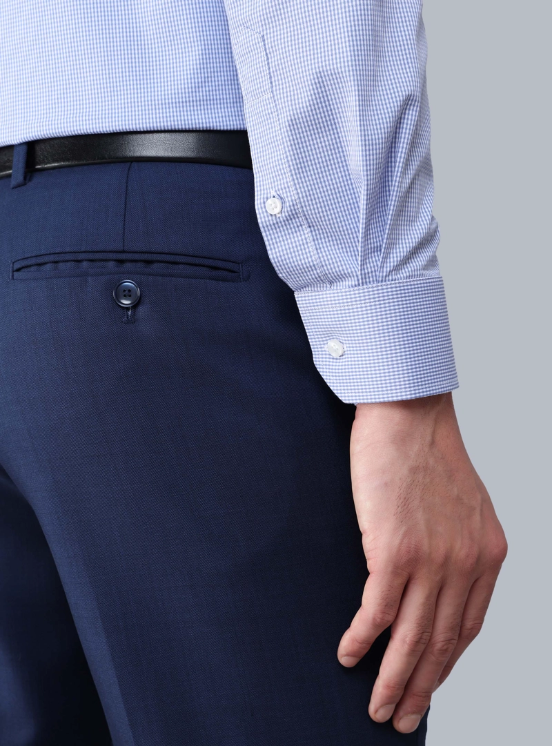 CAMISA FORMAL SPANDEX TAILORED FIT AZUL ARROW - 6
