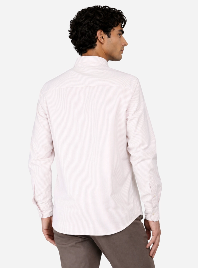 CAMISA OXFORD SPANDEX REGULAR FIT BEIGE ARROW - 2
