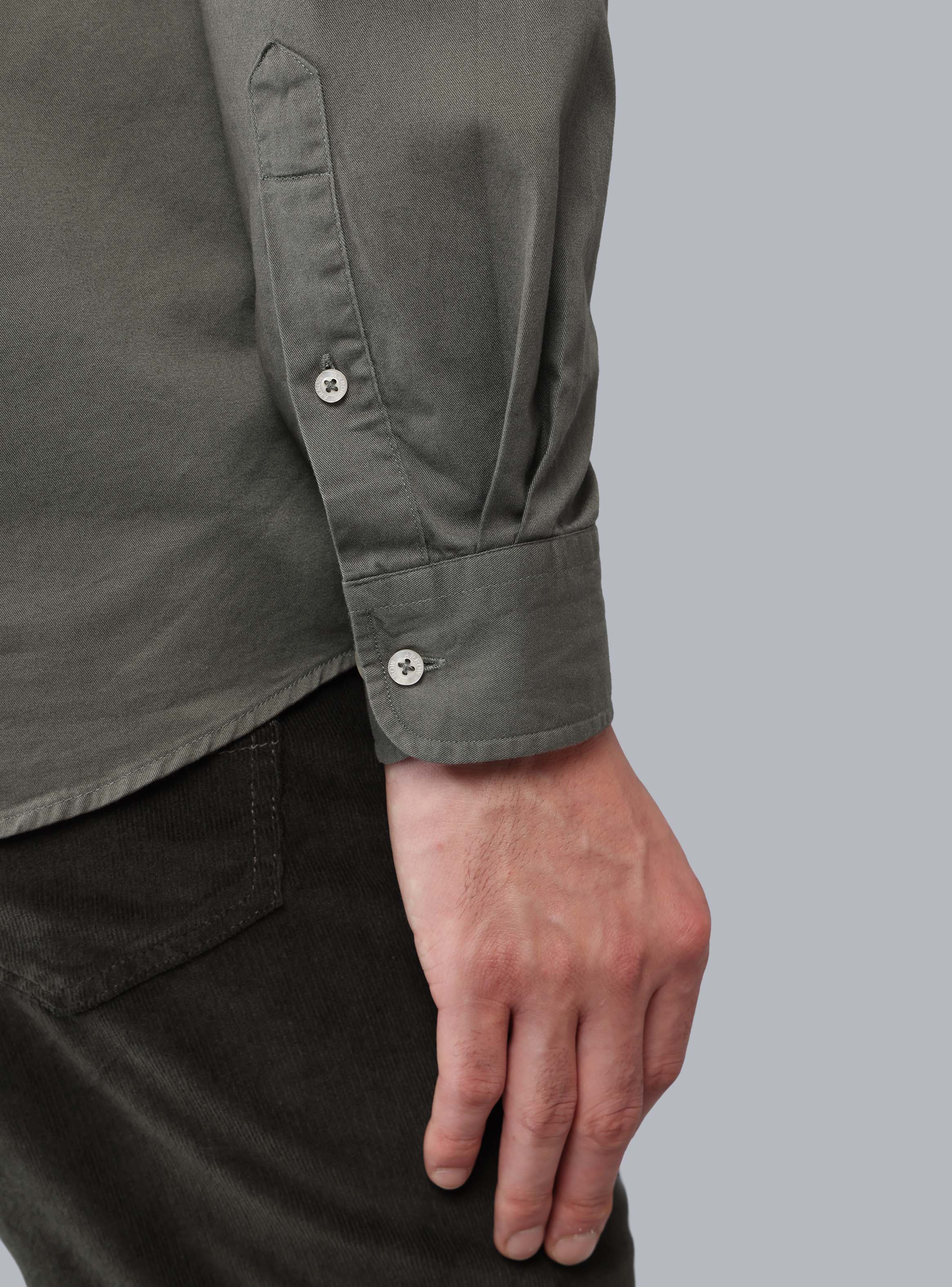 CAMISA LISA REGULAR FIT OLIVA ARROW - 6
