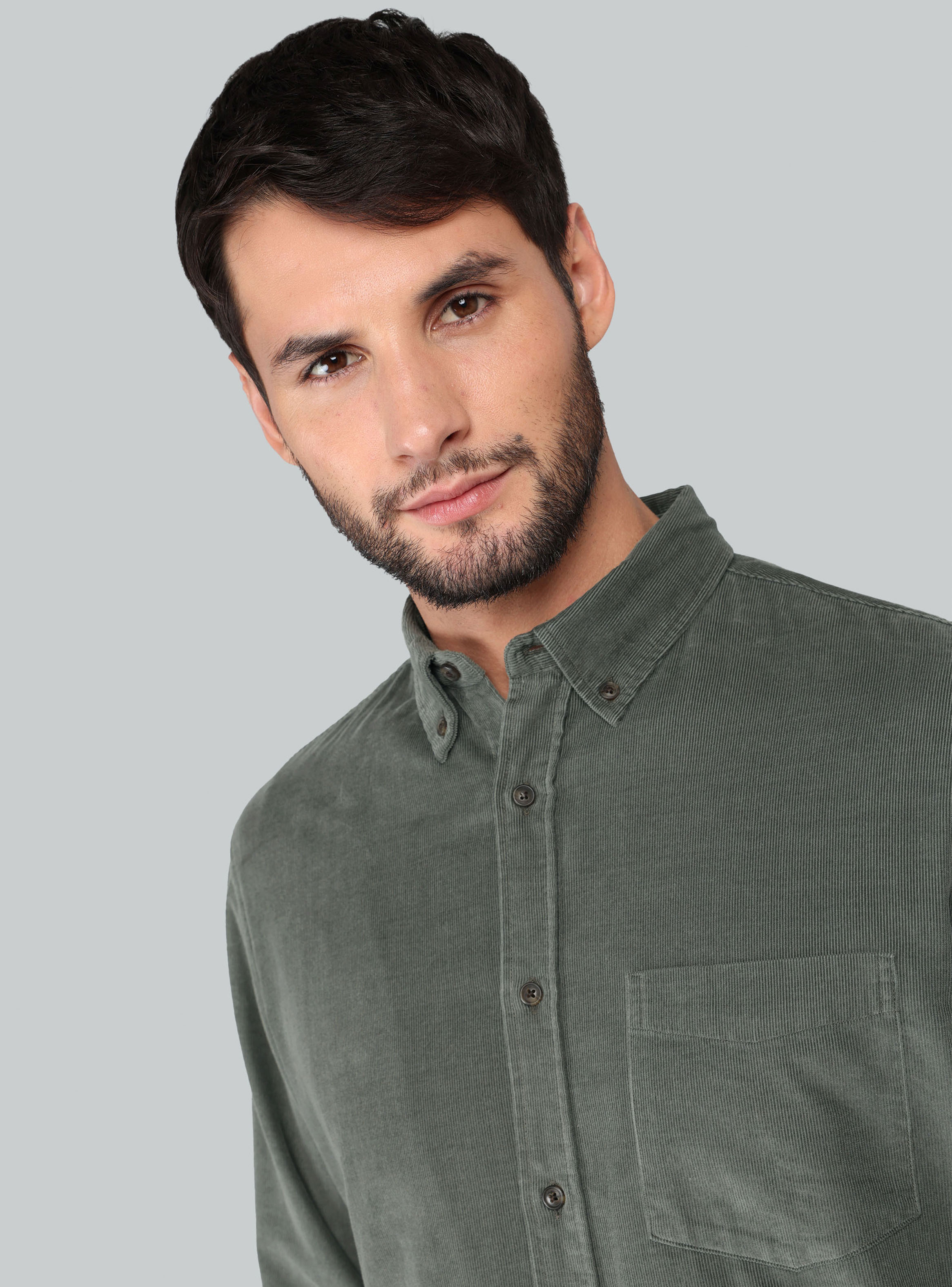 CAMISA COTELE  REGULAR FIT OLIVA ARROW - 3