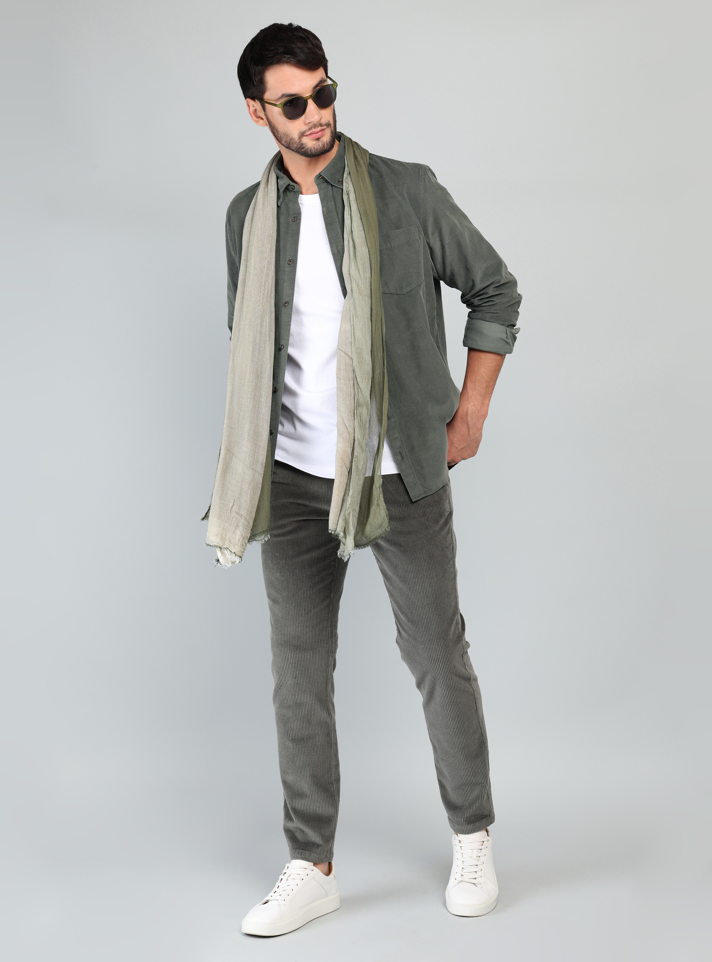 CAMISA COTELE  REGULAR FIT OLIVA ARROW - 4