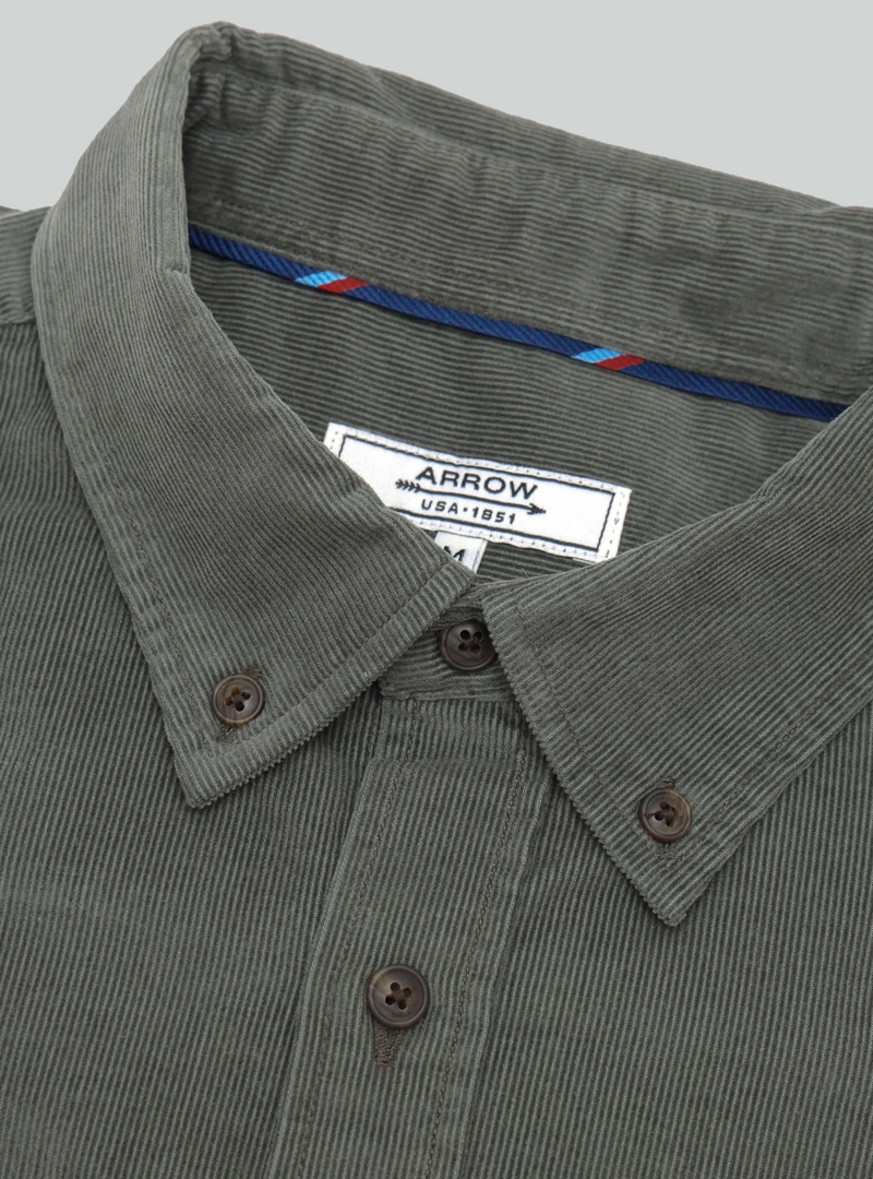 CAMISA COTELE REGULAR FIT OLIVA ARROW - 5