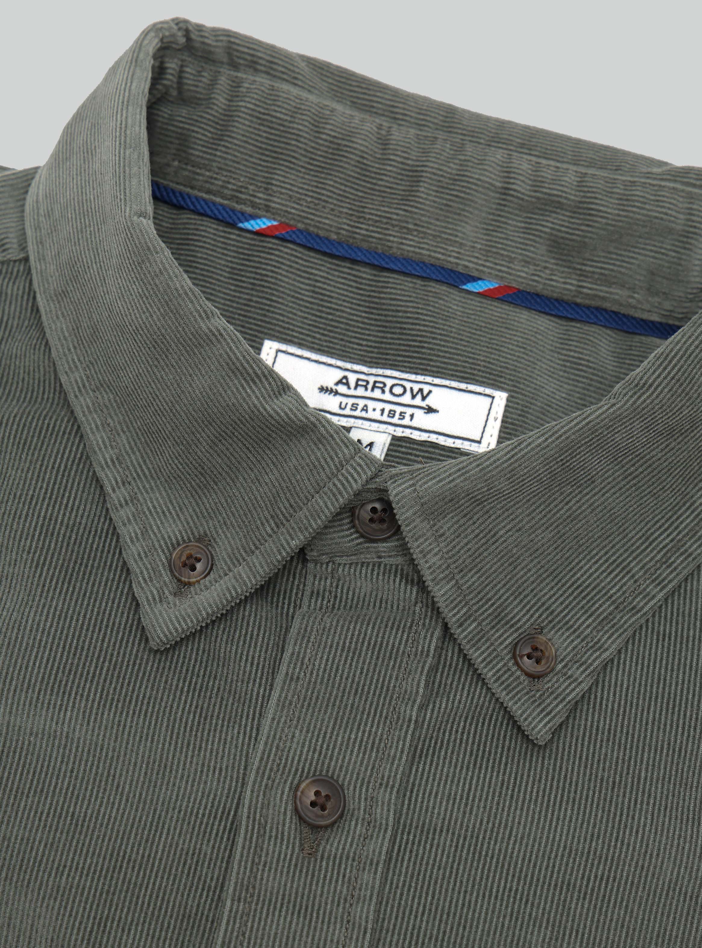 CAMISA COTELE  REGULAR FIT OLIVA ARROW - 5