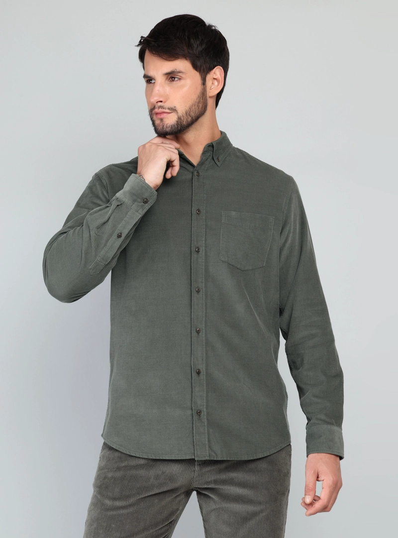 CAMISA COTELE REGULAR FIT OLIVA ARROW - 7