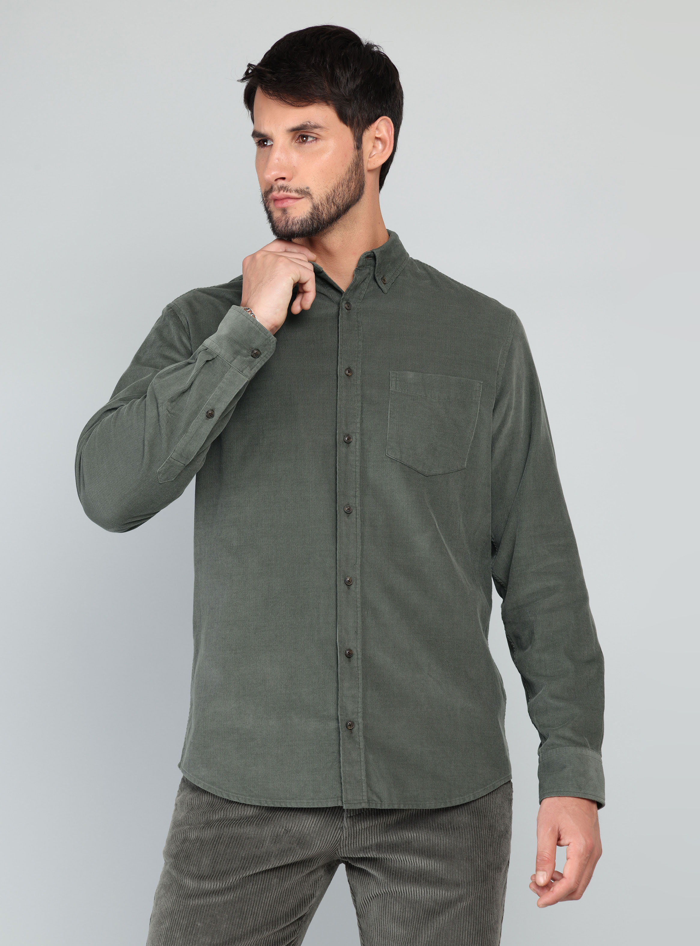 CAMISA COTELE  REGULAR FIT OLIVA ARROW - 7