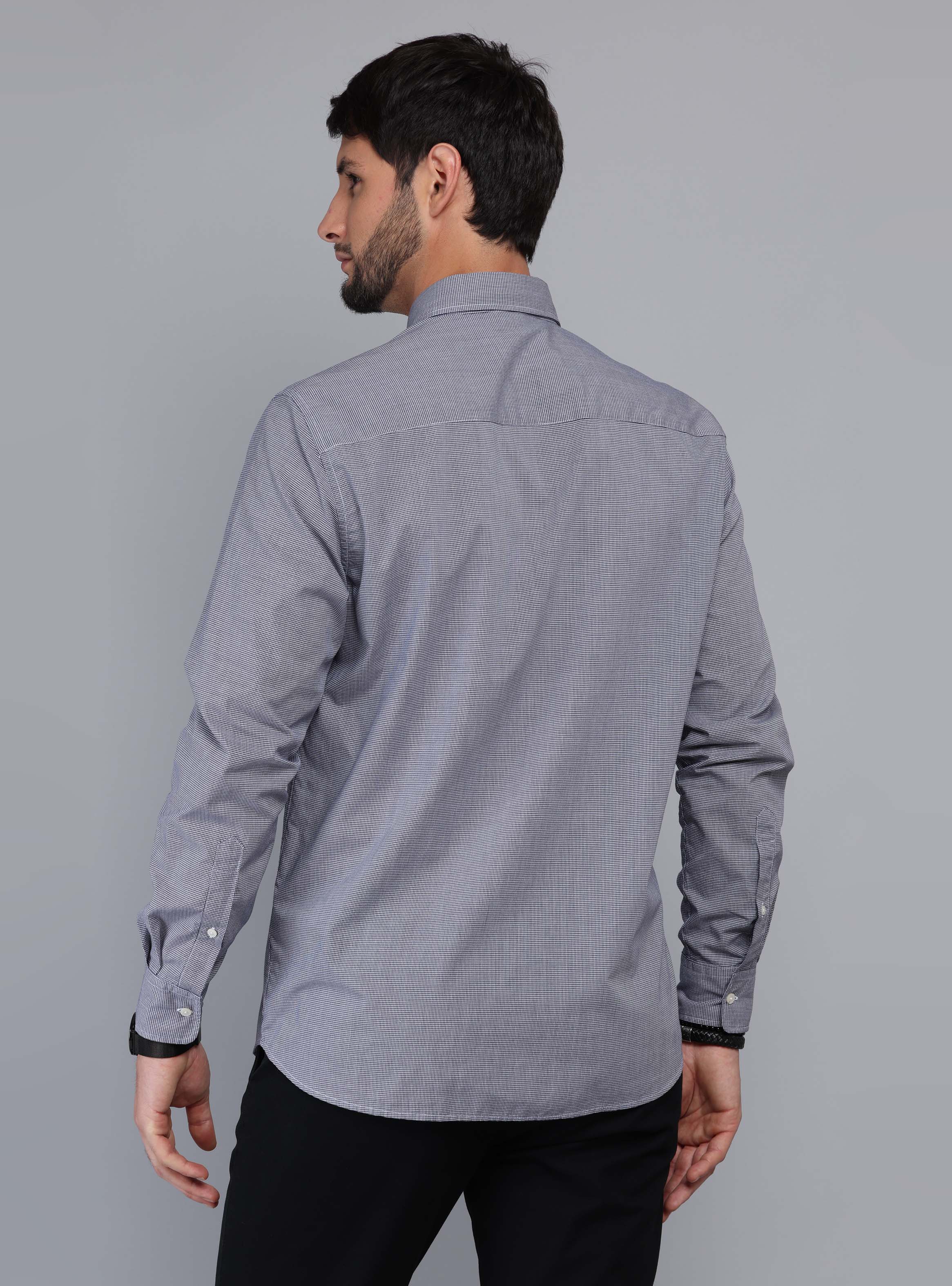 CAMISA FANTASIA REGULAR FIT AZUL MARINO ARROW - 2