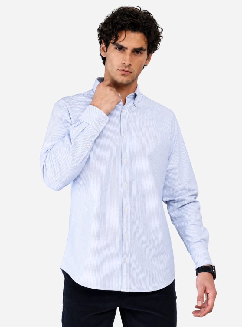 CAMISA OXFORD SPANDEX REGULAR FIT CELESTE ARROW - 1