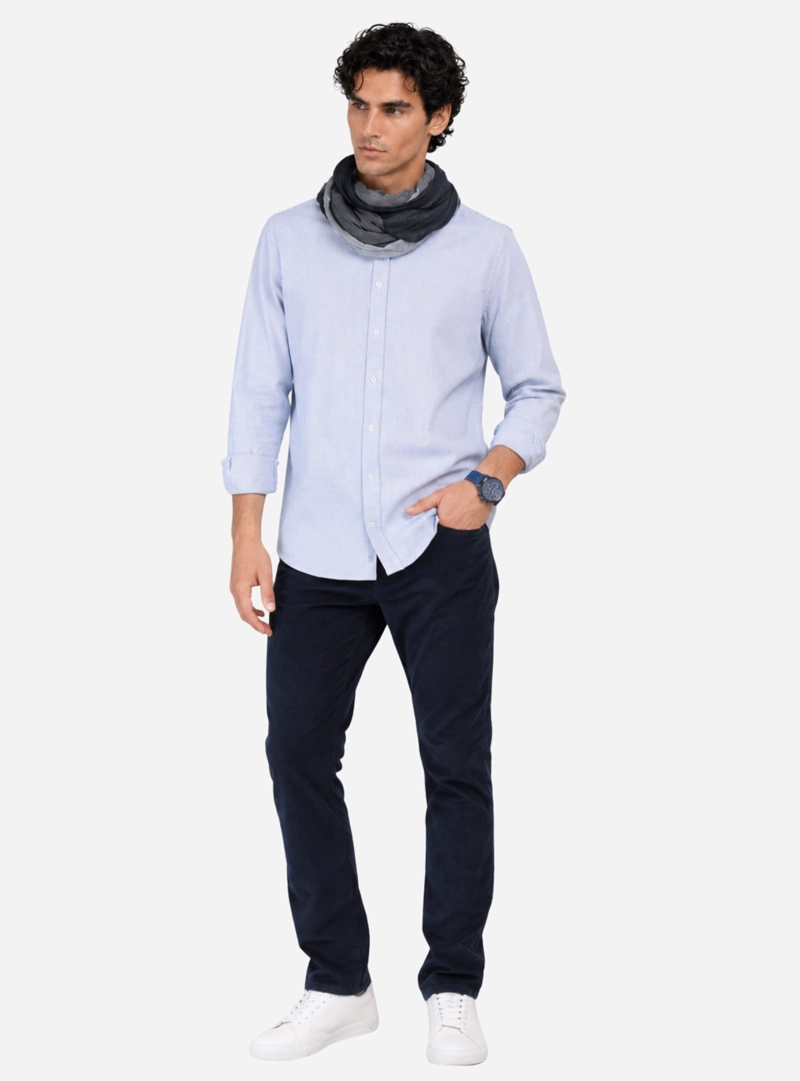 CAMISA OXFORD SPANDEX REGULAR FIT CELESTE ARROW - 4