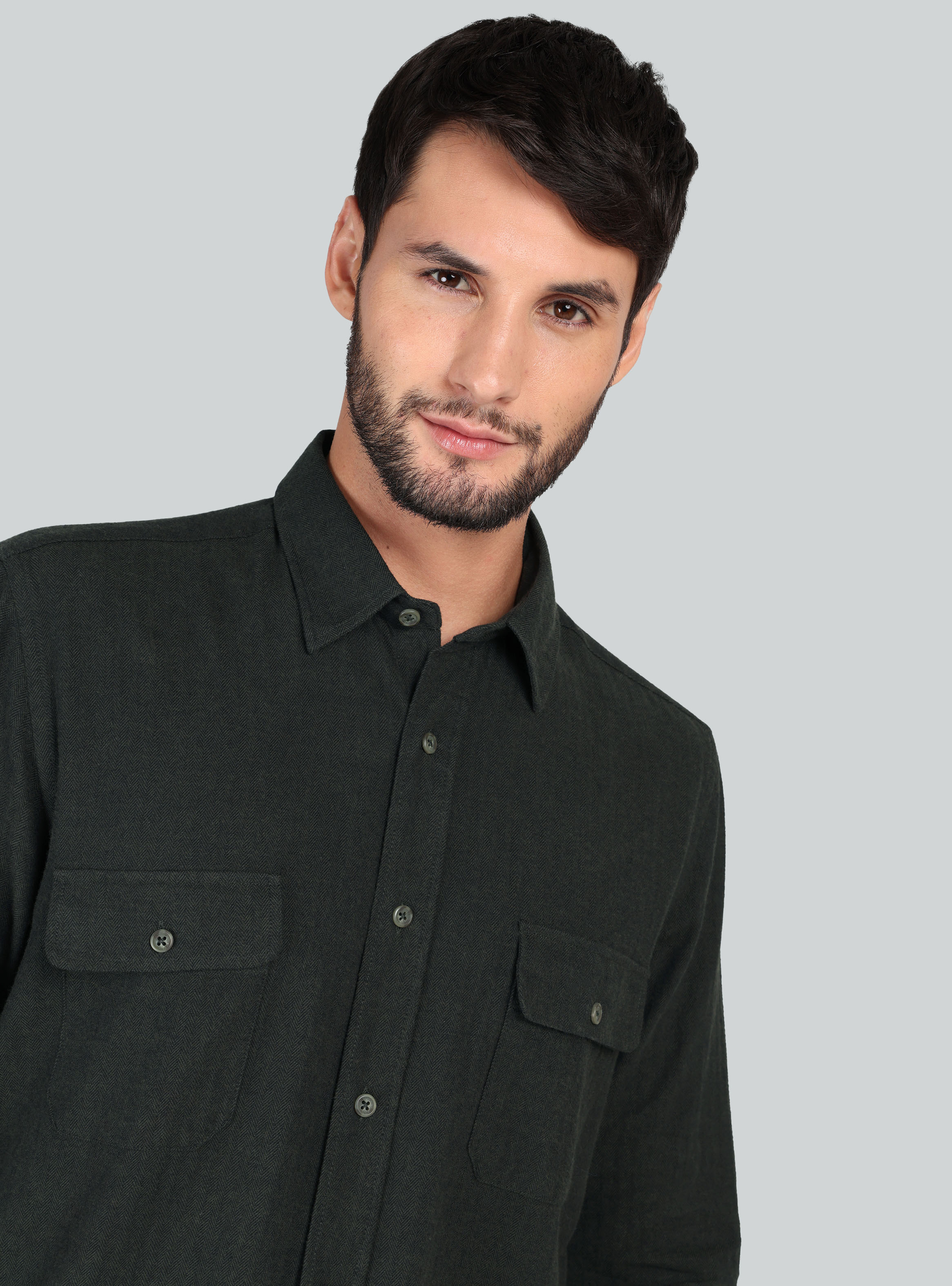 CAMISA TEXTURADA REGULAR FIT VERDE ARROW - 3