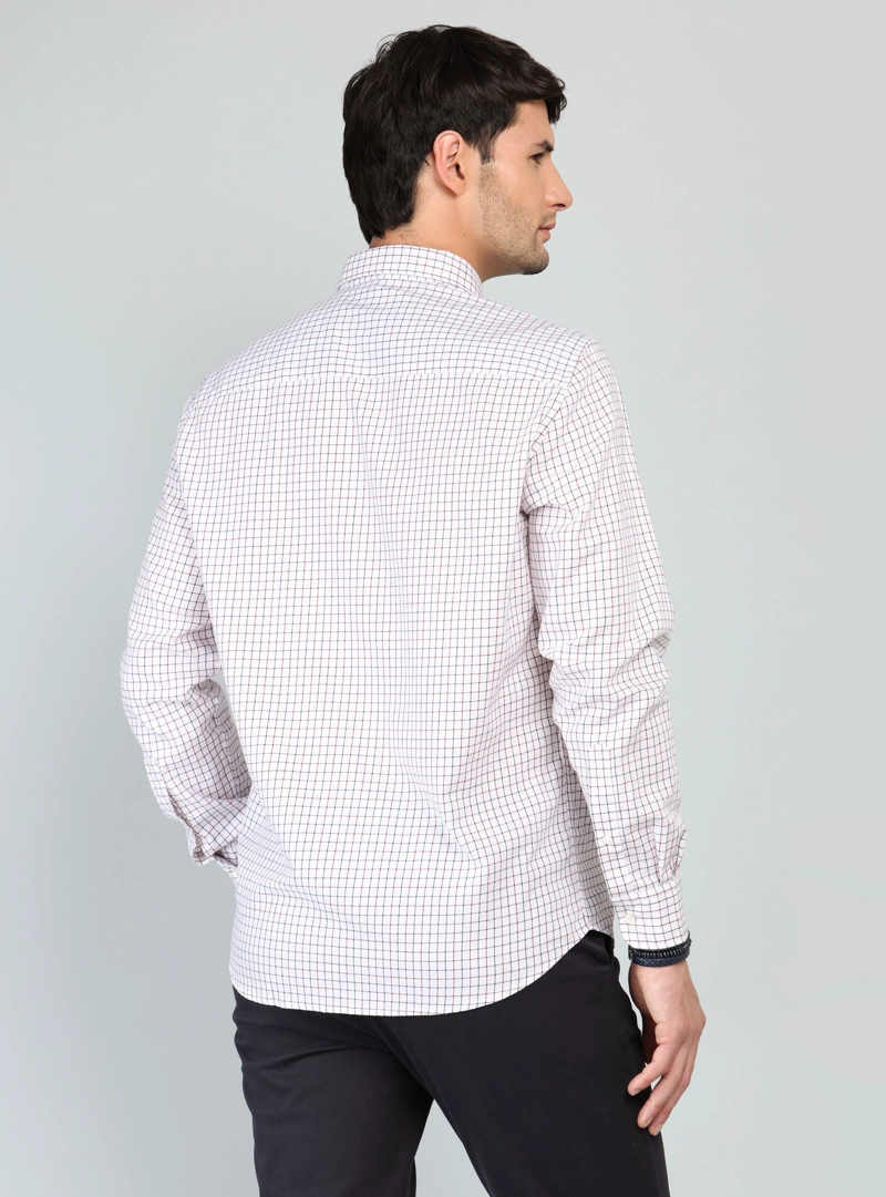 CAMISA A CUADROS REGULAR FIT ROJO ARROW - 2