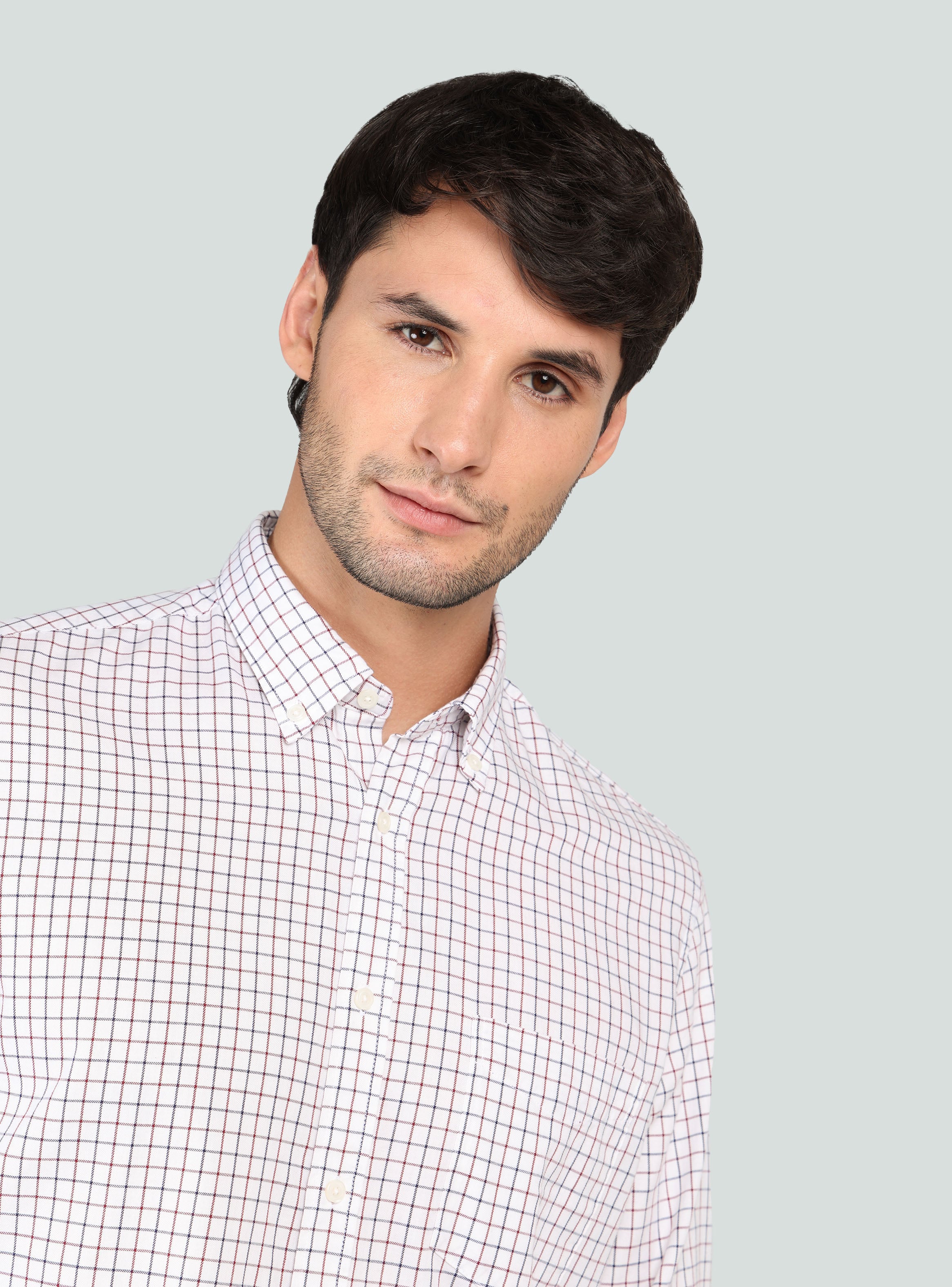 CAMISA A CUADROS REGULAR FIT ROJO ARROW - 3