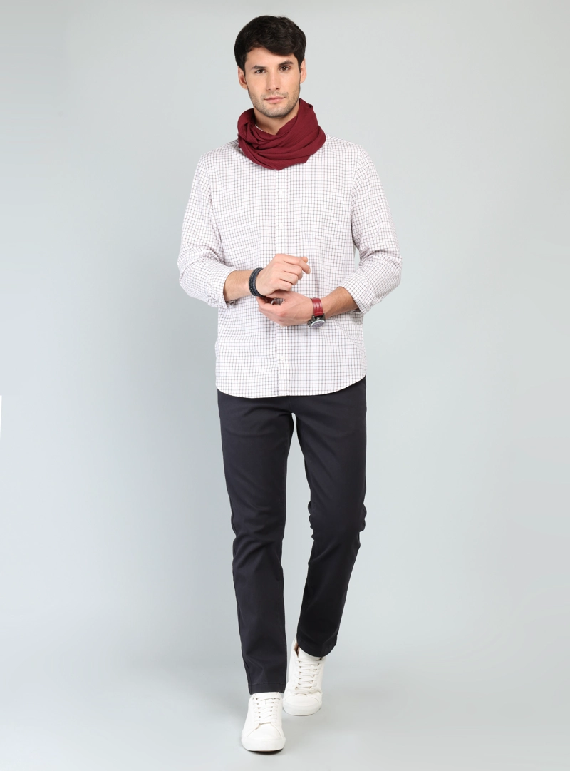 CAMISA A CUADROS REGULAR FIT ROJO ARROW - 4