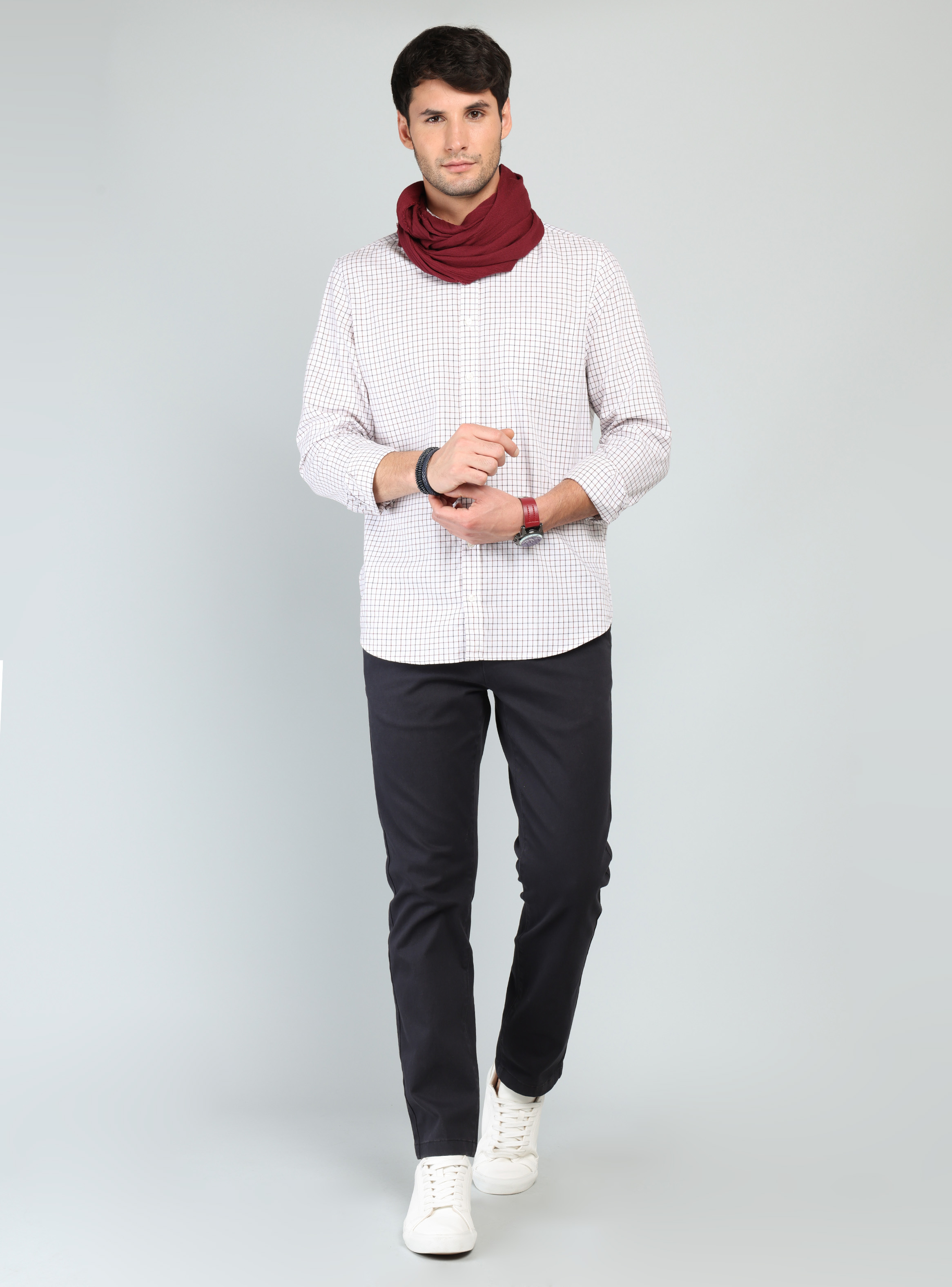 CAMISA A CUADROS REGULAR FIT ROJO ARROW - 4