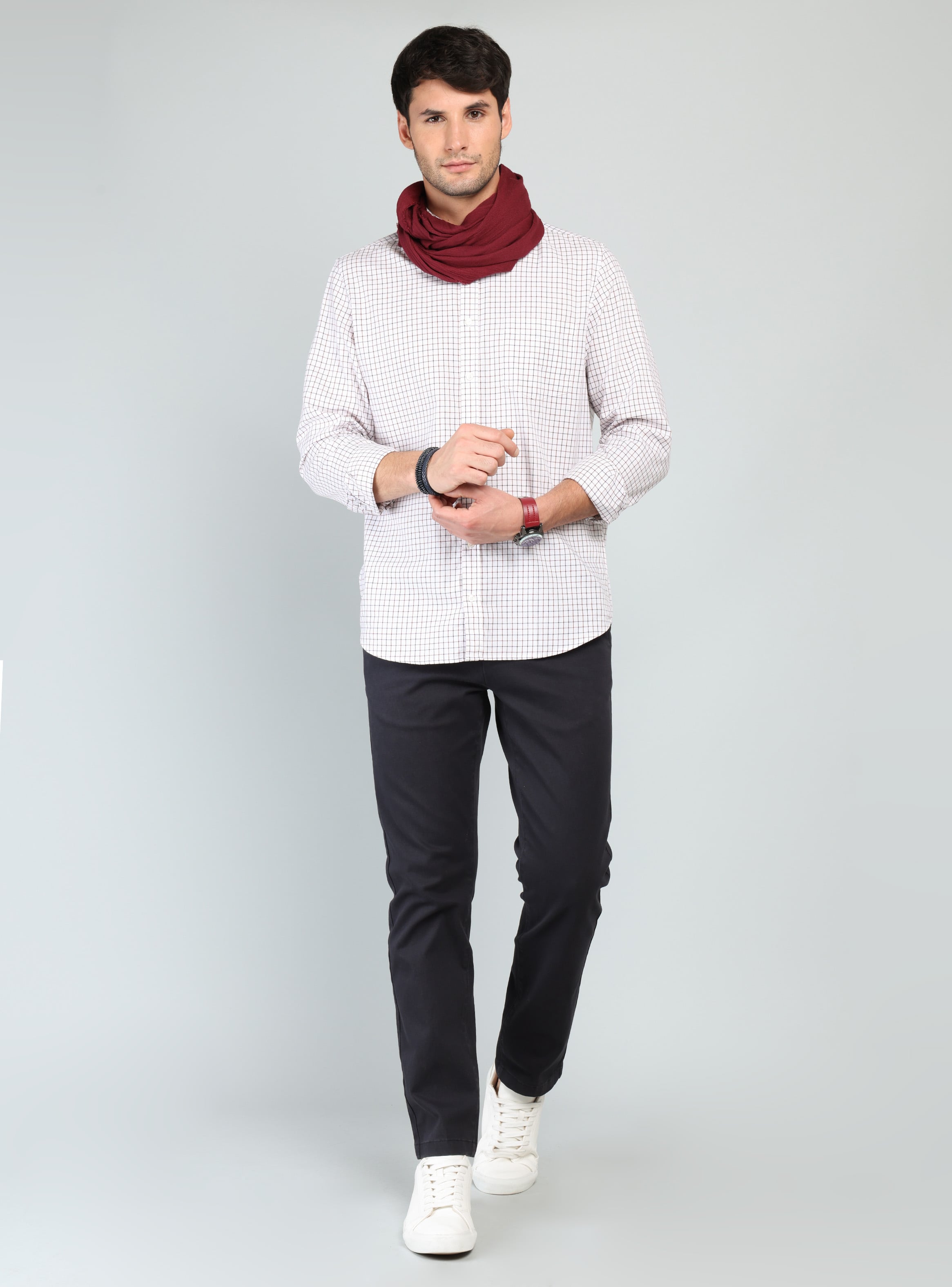 CAMISA A CUADROS REGULAR FIT ROJO ARROW - 4