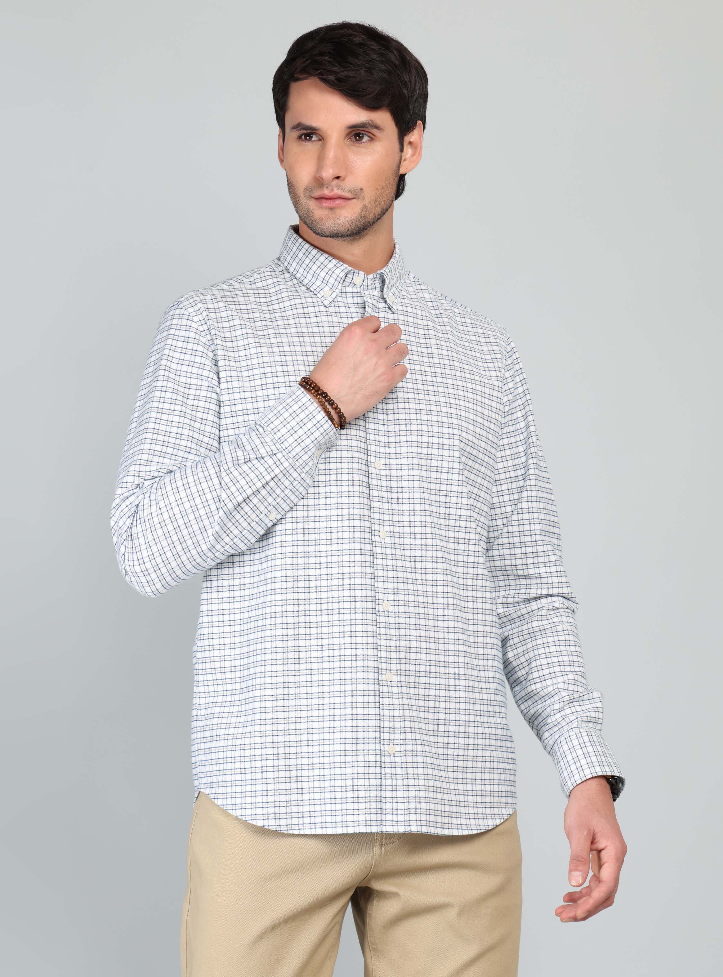 CAMISA OXFORD SPANDEX REGULAR FIT CRUDO ARROW - 1