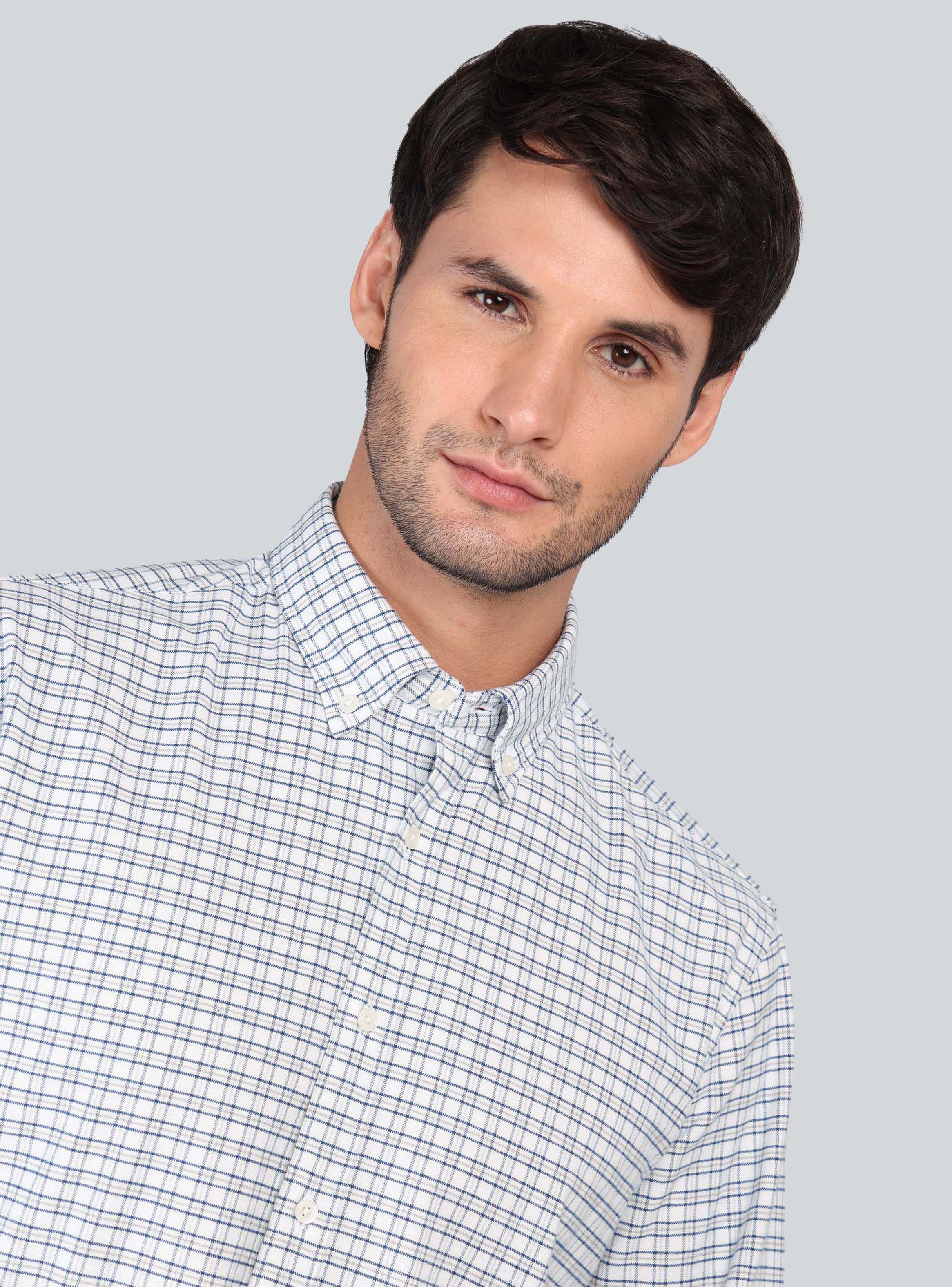 CAMISA OXFORD SPANDEX REGULAR FIT CRUDO ARROW - 3