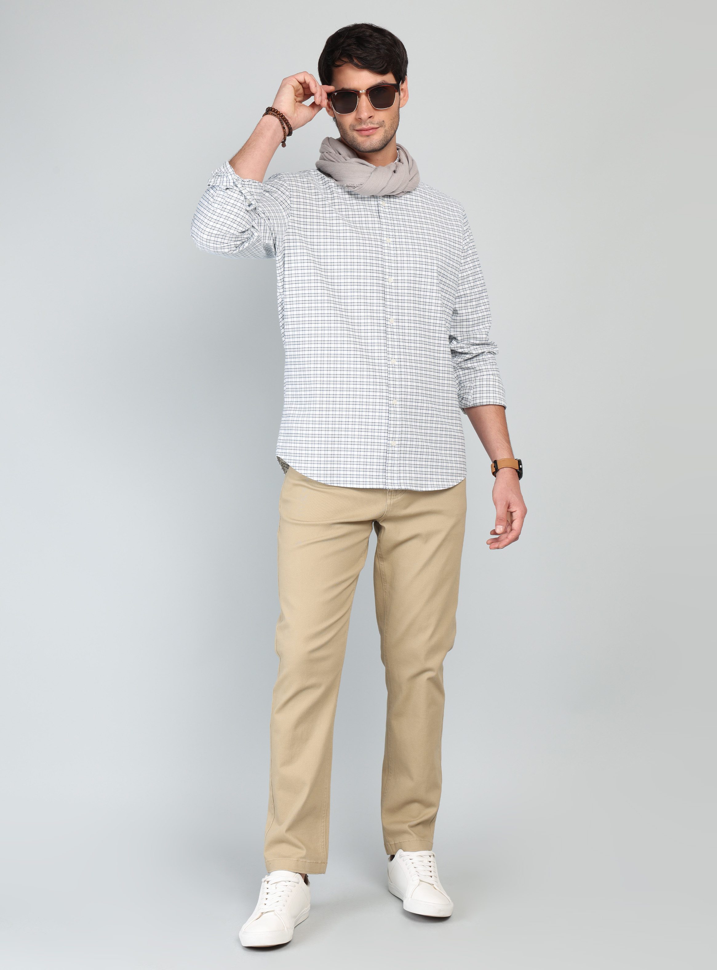 CAMISA OXFORD SPANDEX REGULAR FIT CRUDO ARROW - 4