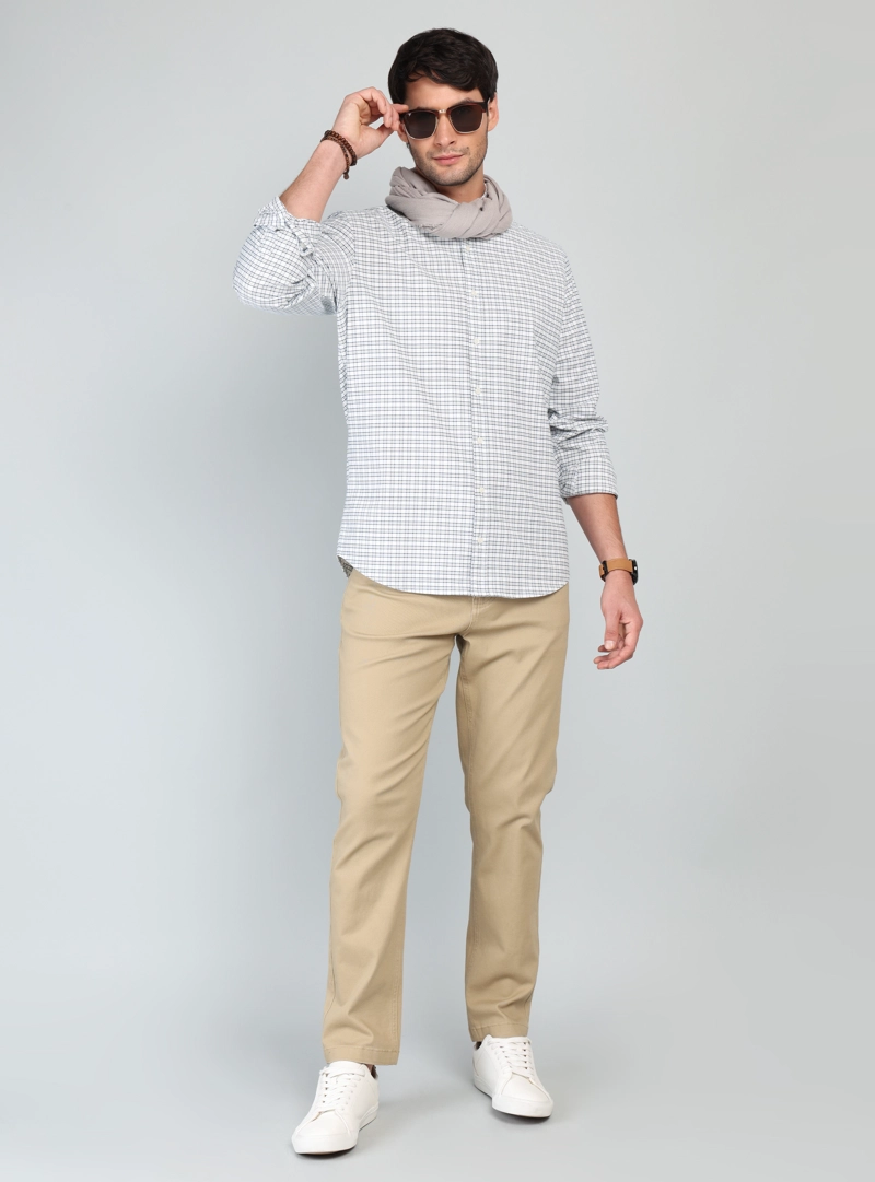 CAMISA OXFORD SPANDEX REGULAR FIT CRUDO ARROW - 4