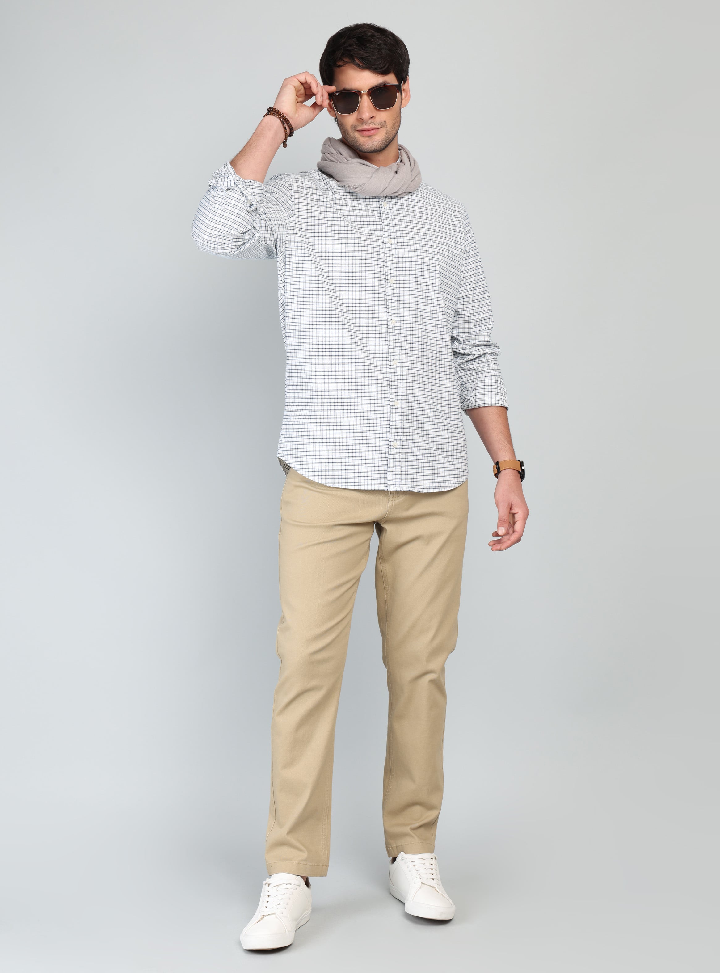 CAMISA OXFORD SPANDEX REGULAR FIT CRUDO ARROW - 4