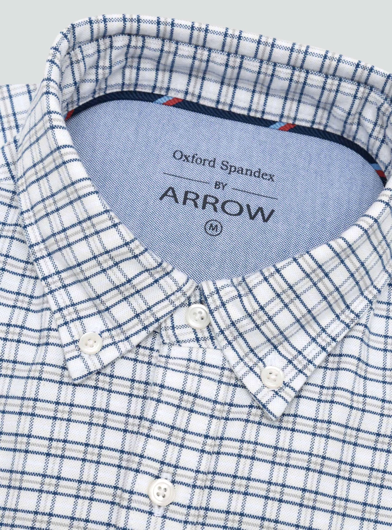 CAMISA OXFORD SPANDEX REGULAR FIT CRUDO ARROW - 5