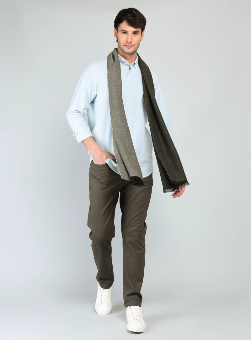 CAMISA OXFORD SPANDEX REGULAR FIT VERDE ARROW - 4