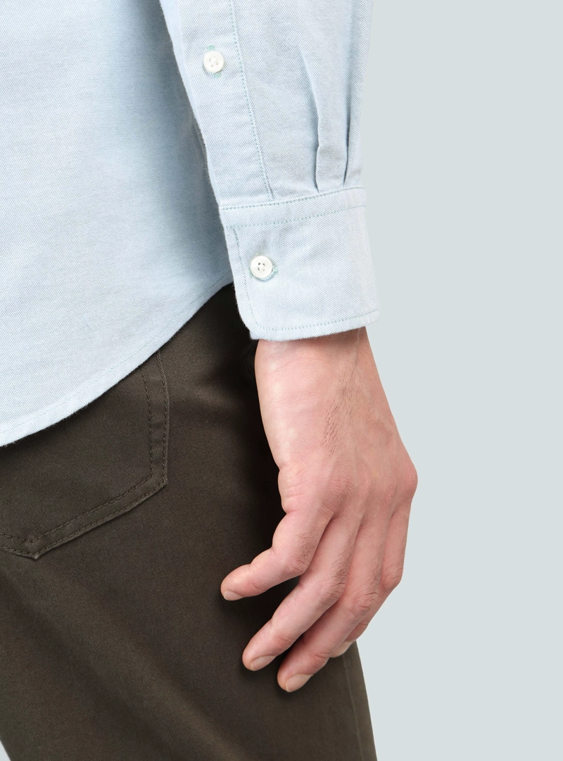 CAMISA OXFORD SPANDEX REGULAR FIT VERDE ARROW - 6