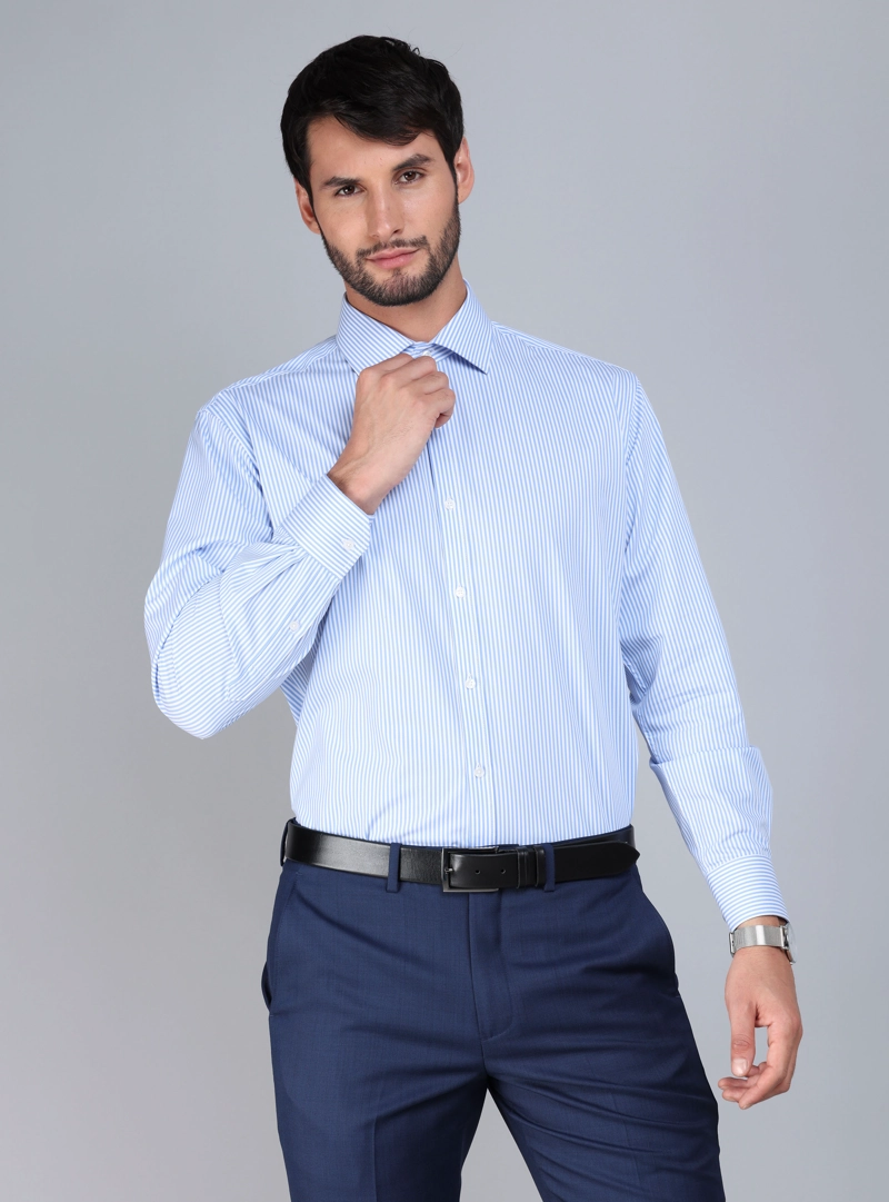 CAMISA FORMAL SPANDEX SLIM FIT CELESTE ARROW - 1
