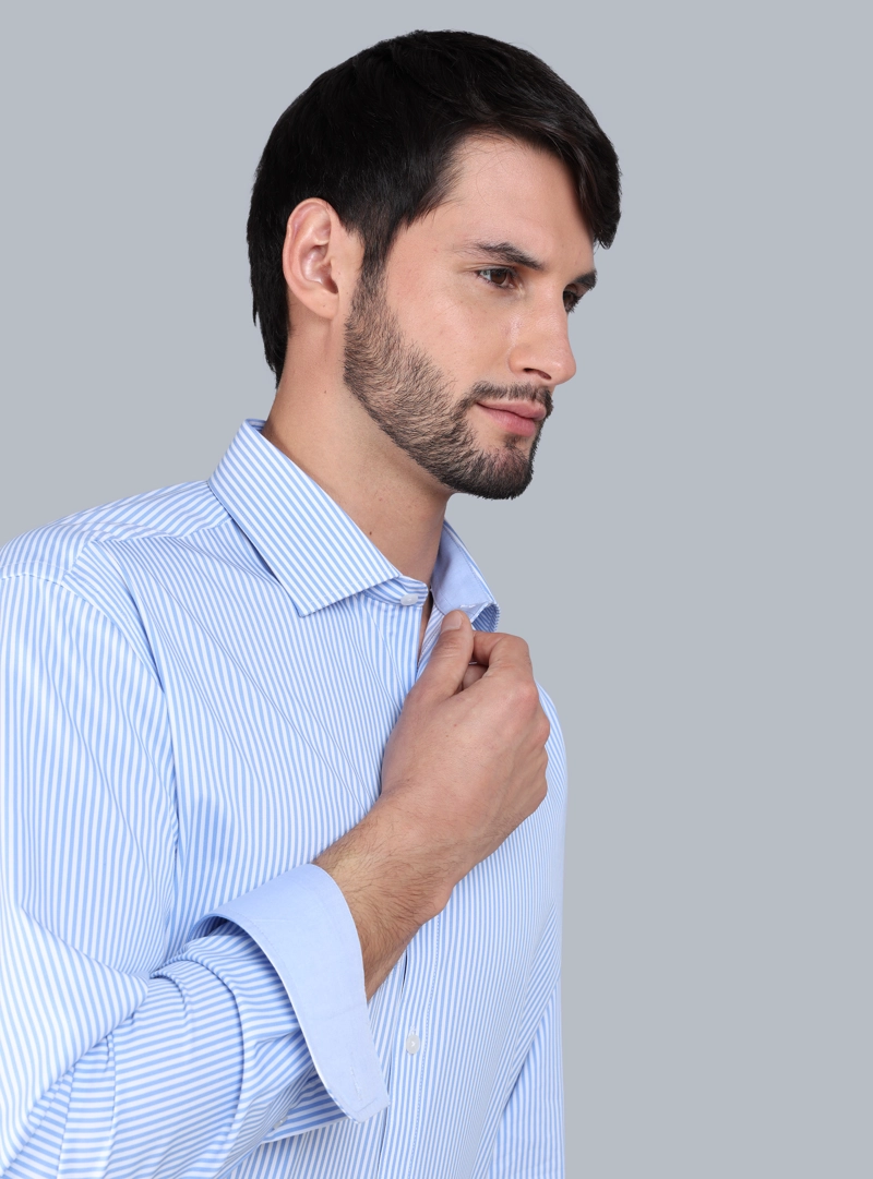 CAMISA FORMAL SPANDEX SLIM FIT CELESTE ARROW - 4