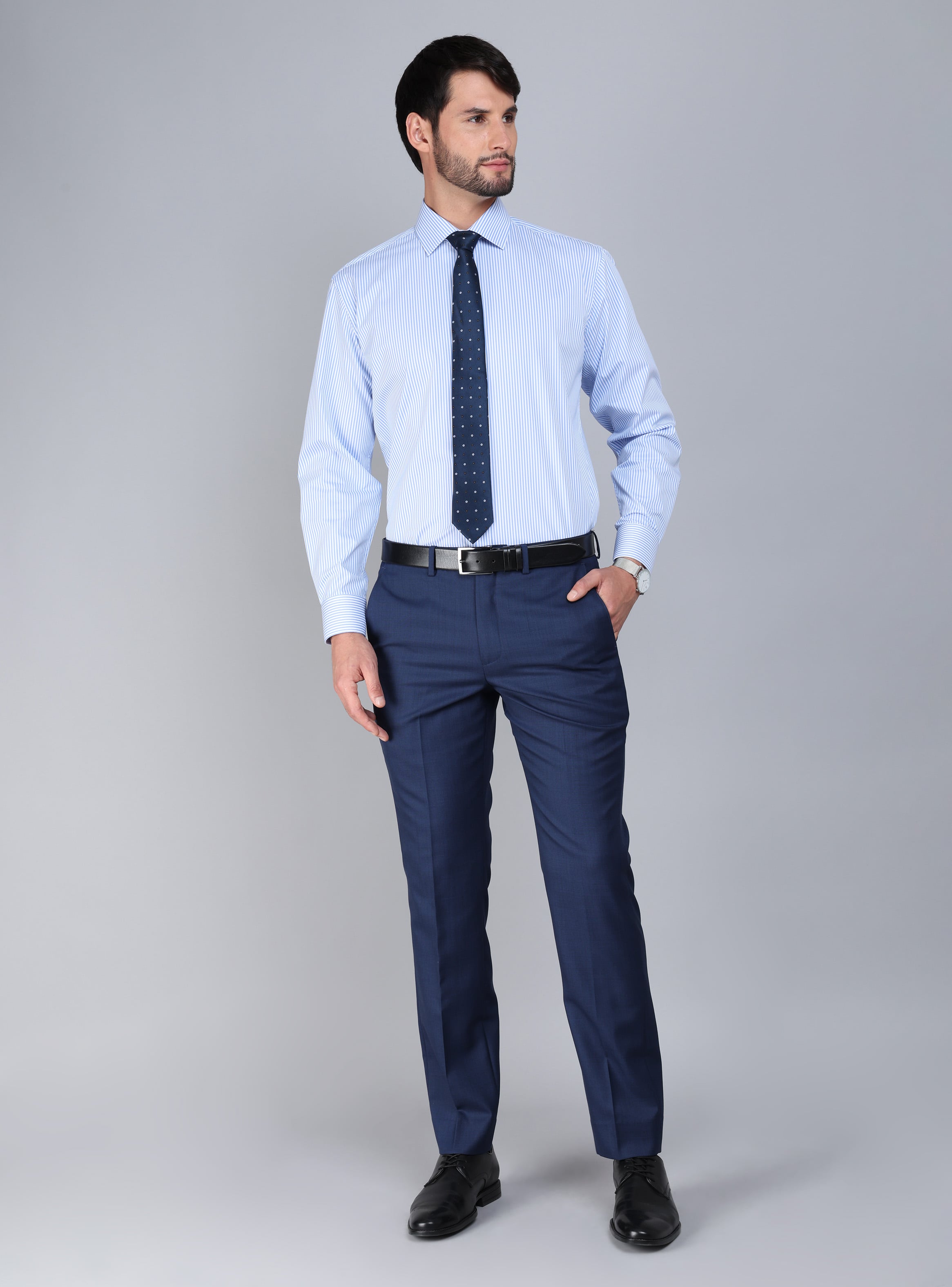 CAMISA FORMAL SPANDEX SLIM FIT CELESTE ARROW - 5