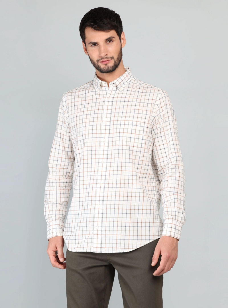CAMISA A CUADROS REGULAR FIT CAFE  ARROW - 1