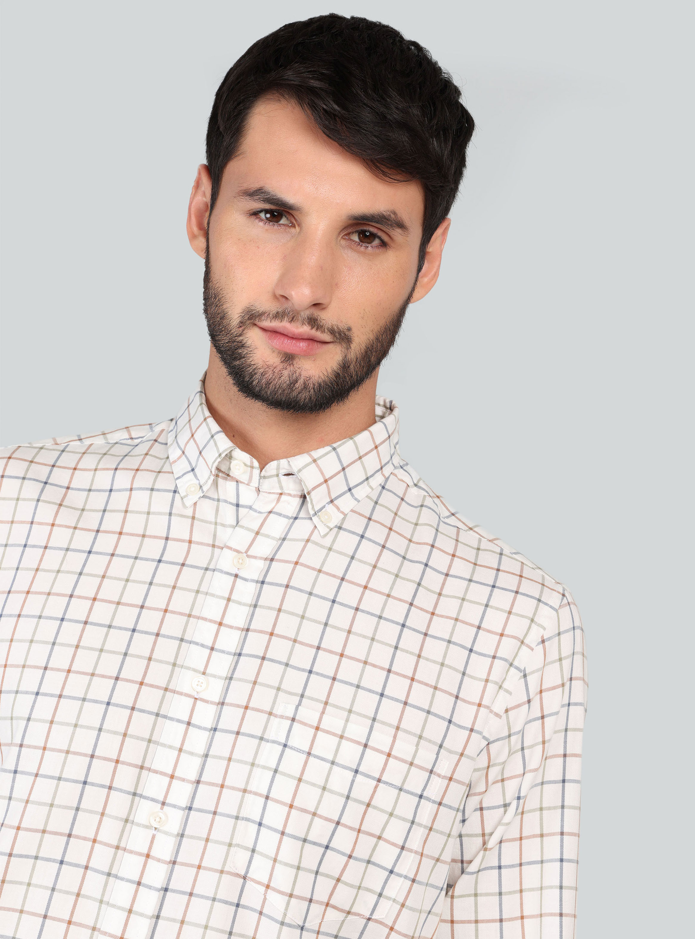 CAMISA A CUADROS REGULAR FIT CAFE  ARROW - 3