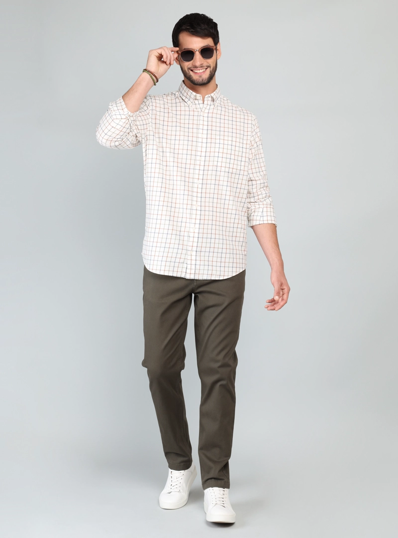 CAMISA A CUADROS REGULAR FIT CAFE  ARROW - 4