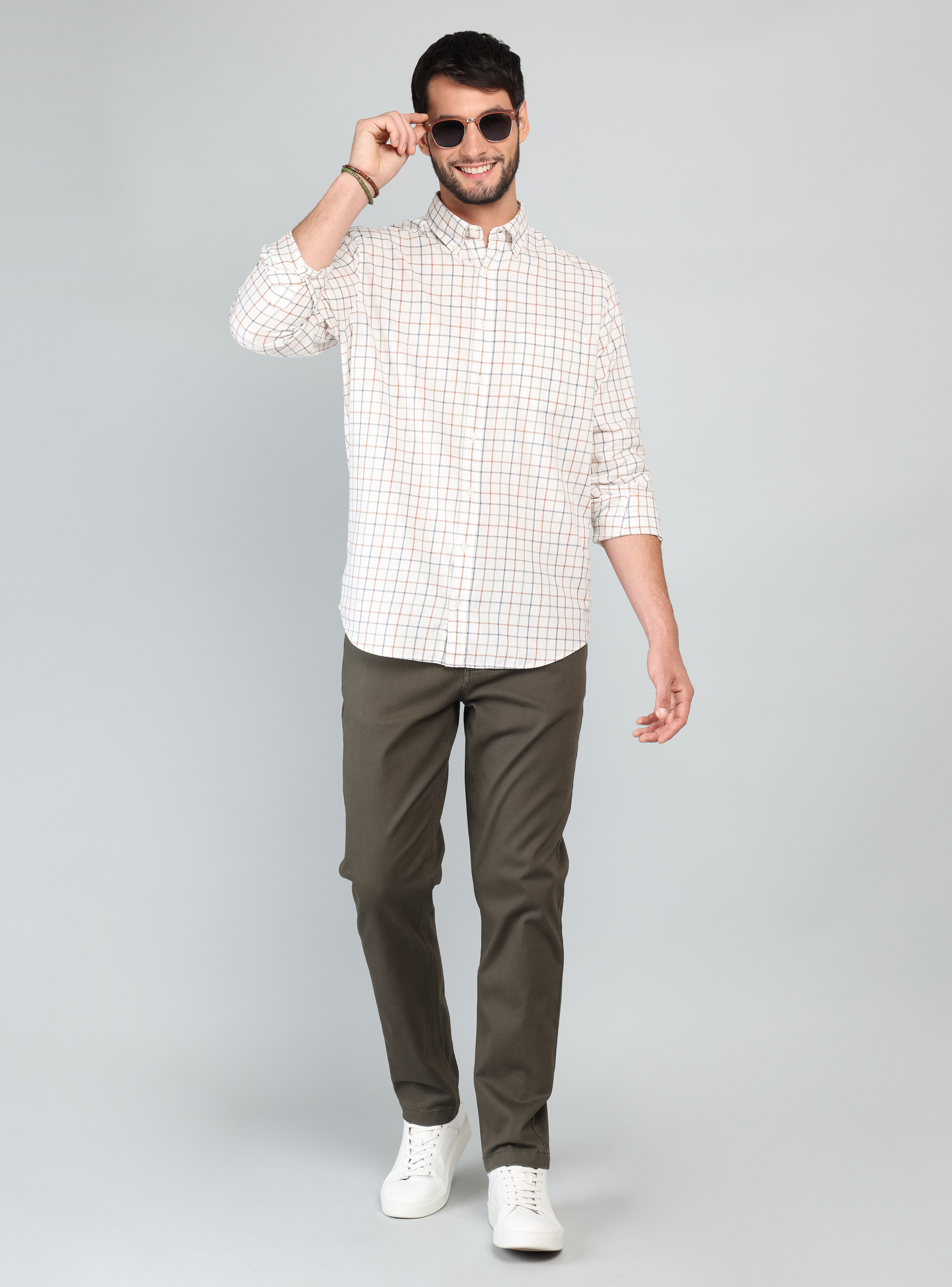 CAMISA A CUADROS REGULAR FIT CAFE  ARROW - 4
