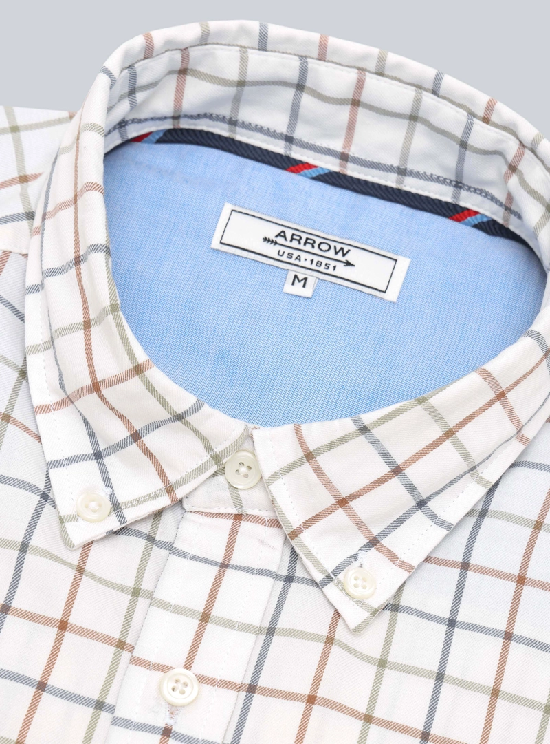 CAMISA A CUADROS REGULAR FIT CAFE  ARROW - 5