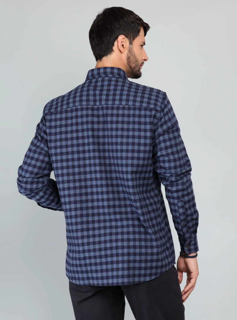 CAMISA A CUADROS REGULAR FIT AZUL ARROW - 2
