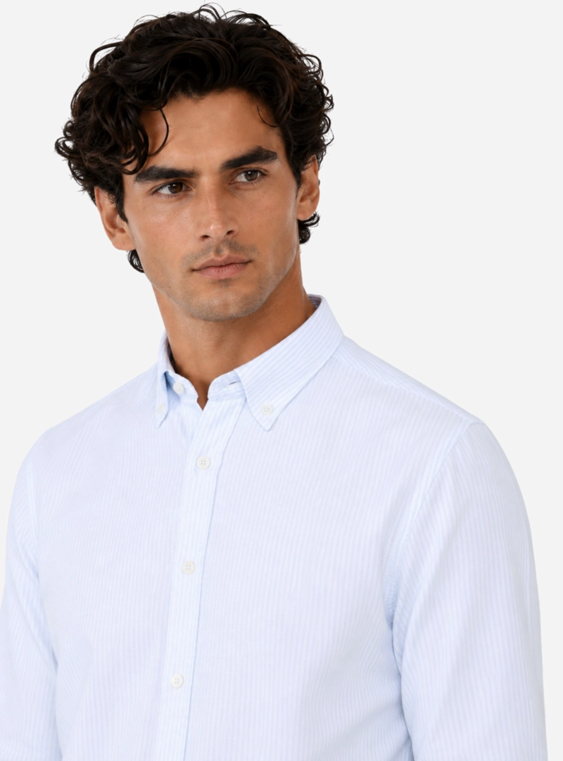 CAMISA OXFORD SPANDEX REGULAR FIT CELESTE ARROW - 3