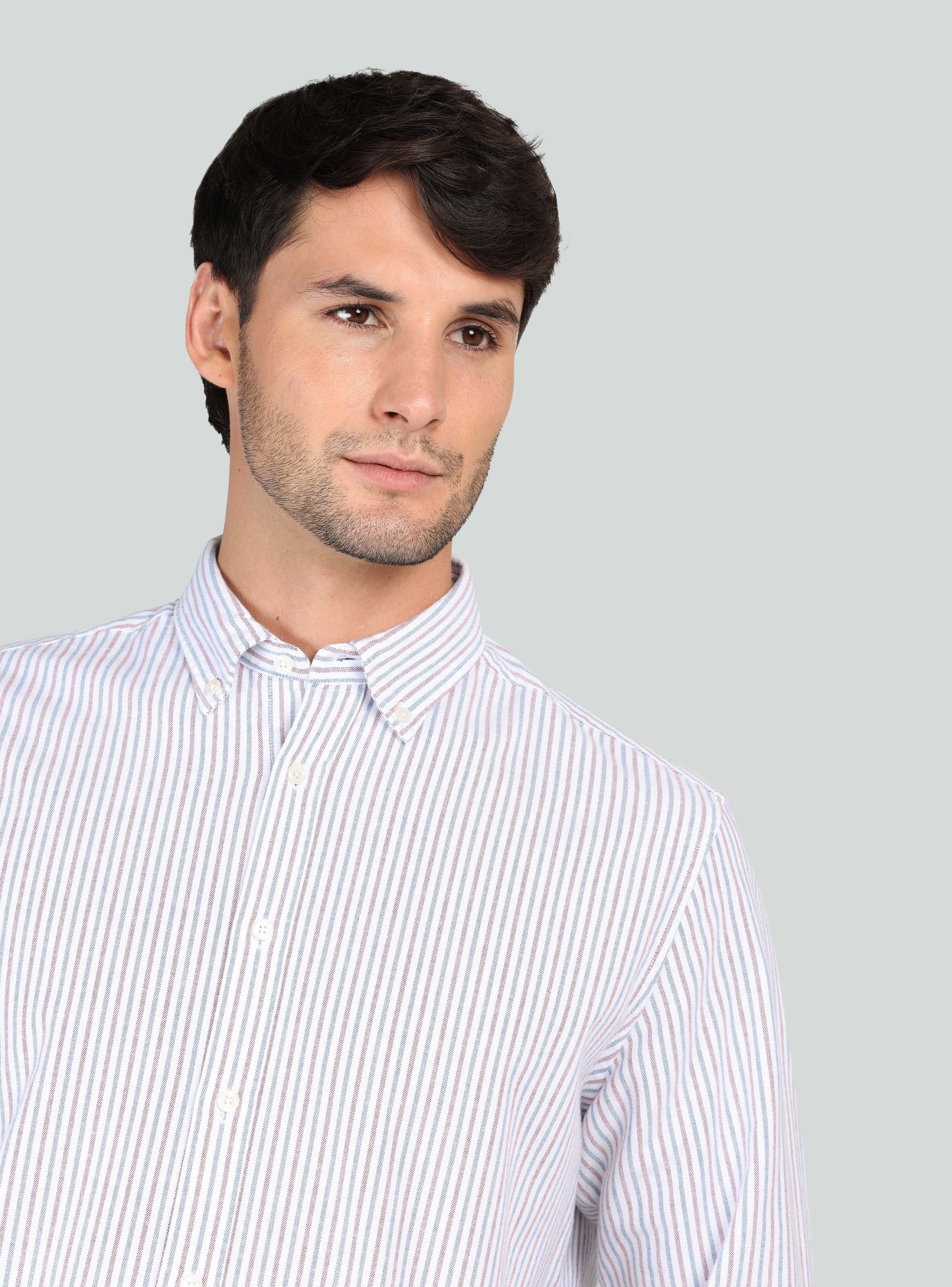 CAMISA OXFORD SPANDEX REGULAR FIT ROJO ARROW - 3