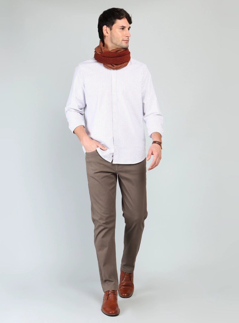 CAMISA OXFORD SPANDEX REGULAR FIT ROJO ARROW - 4