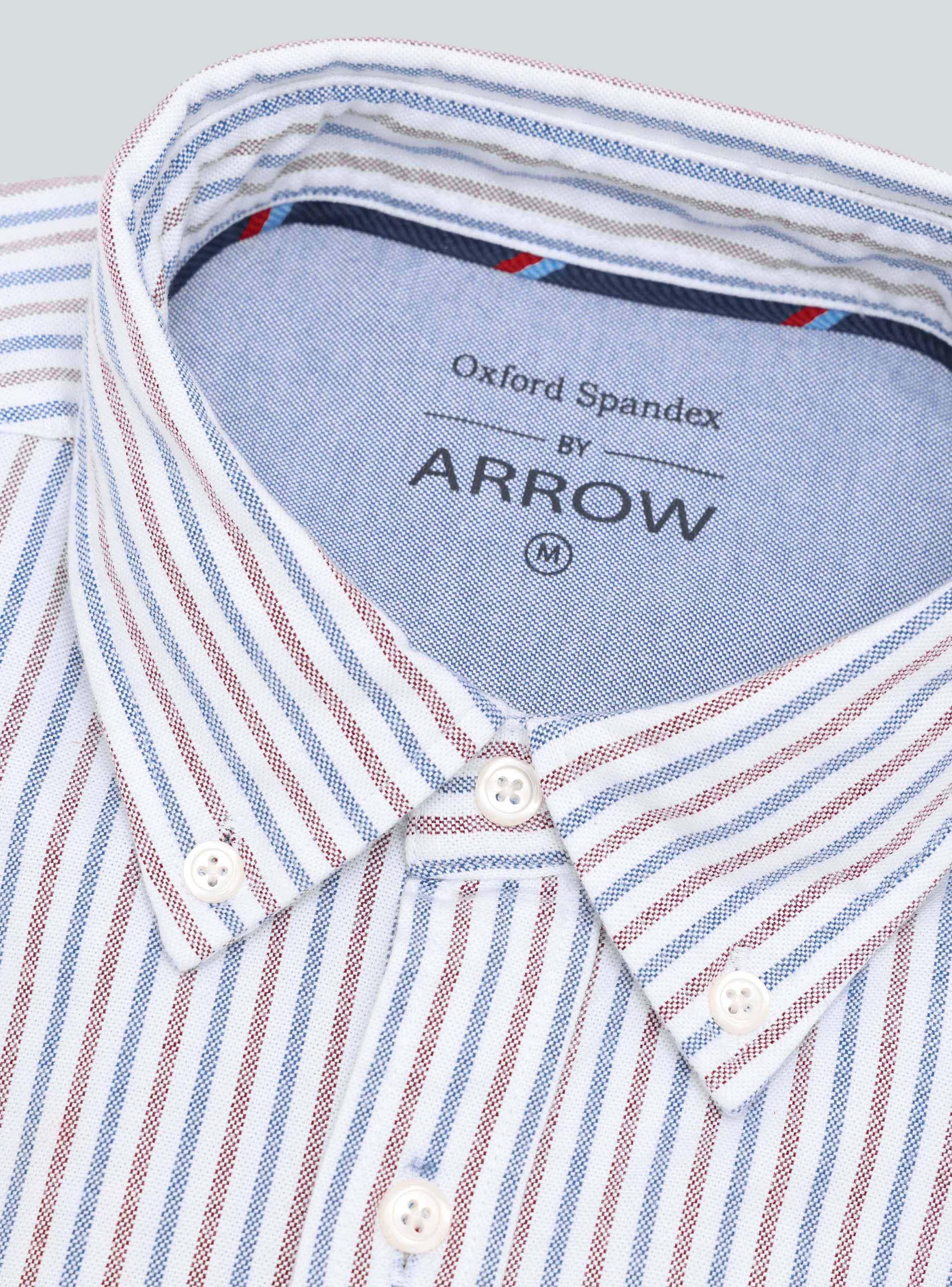 CAMISA OXFORD SPANDEX REGULAR FIT ROJO ARROW - 5