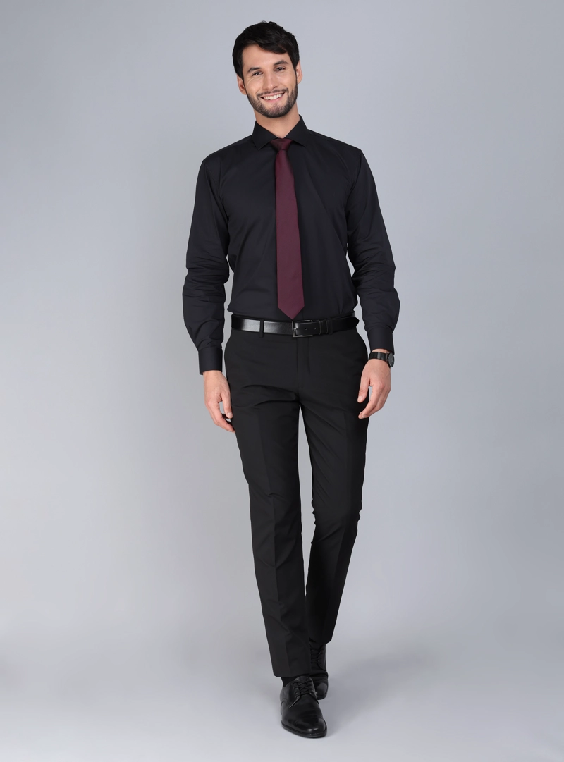 CAMISA FORMAL SPANDEX SLIM FIT NEGRO ARROW - 5