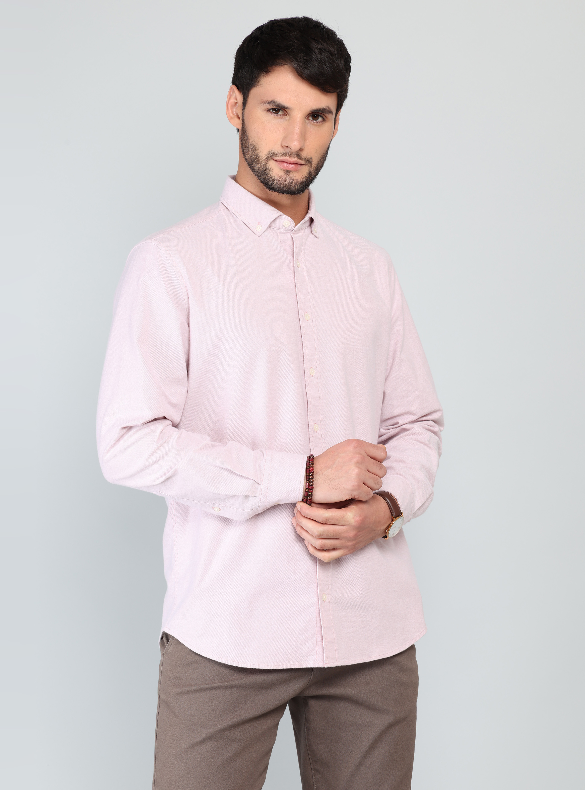 CAMISA OXFORD SPANDEX REGULAR FIT ROJO ARROW - 1