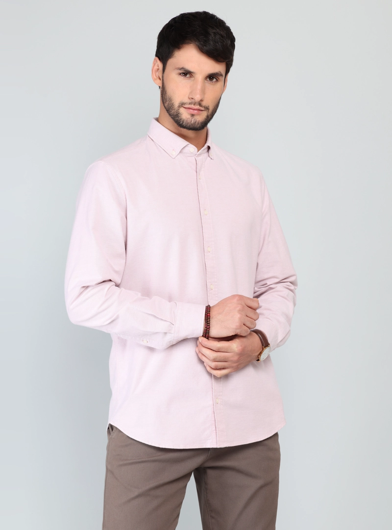 CAMISA OXFORD SPANDEX REGULAR FIT ROJO ARROW - 1