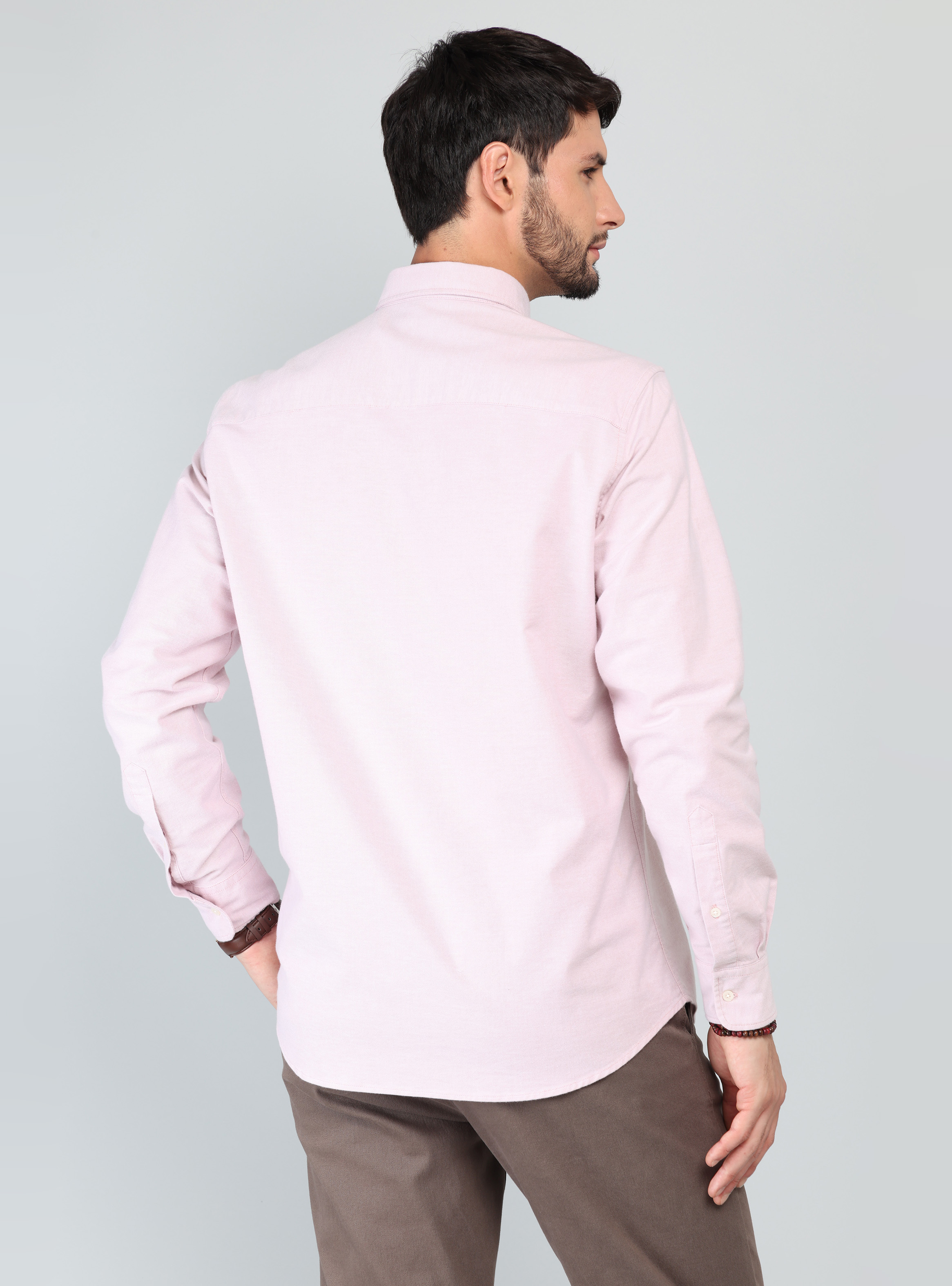 CAMISA OXFORD SPANDEX REGULAR FIT ROJO ARROW - 2