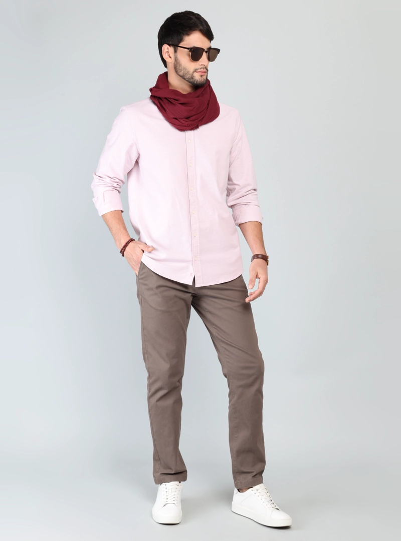 CAMISA OXFORD SPANDEX REGULAR FIT ROJO ARROW - 4