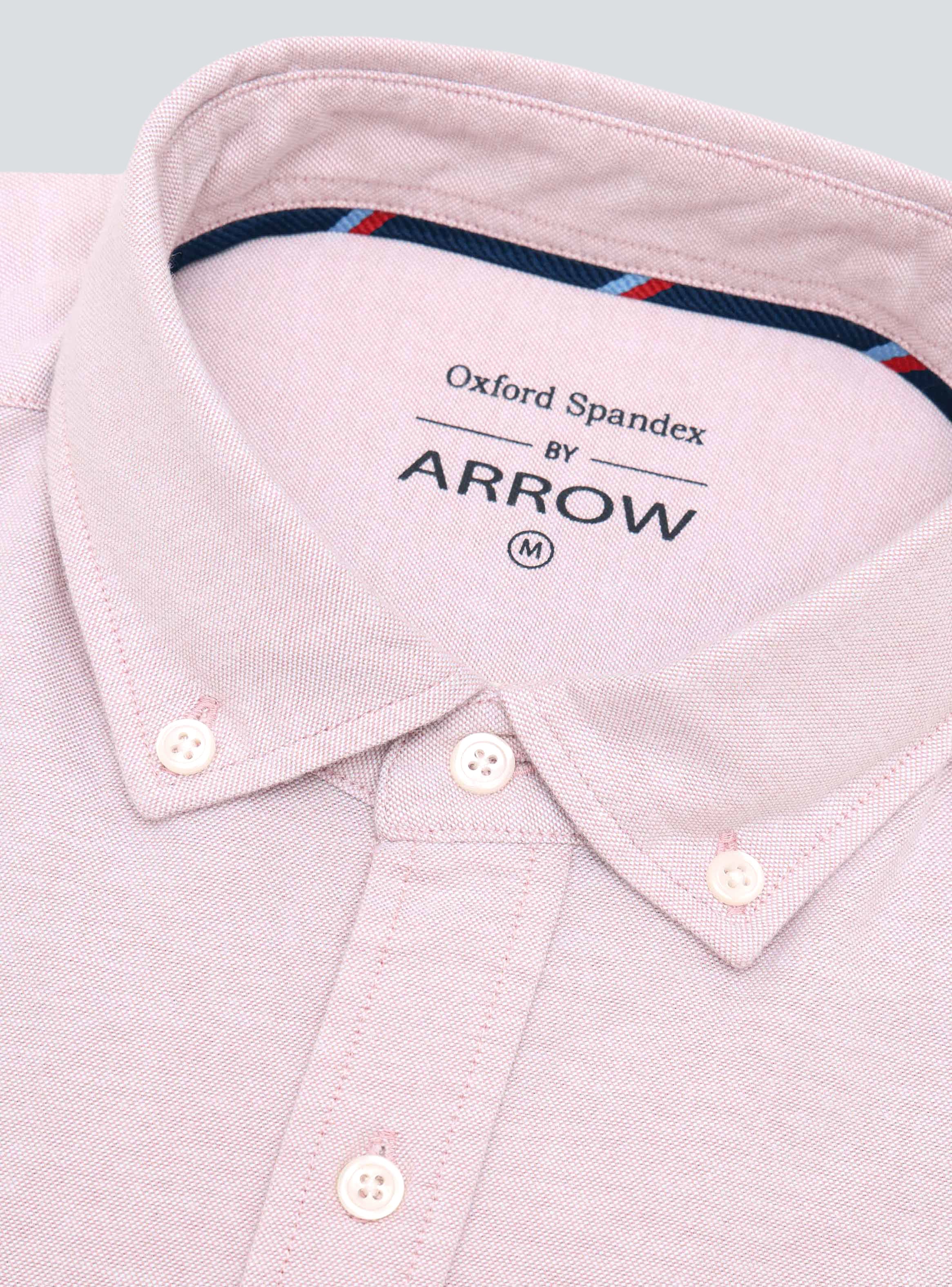 CAMISA OXFORD SPANDEX REGULAR FIT ROJO ARROW - 5