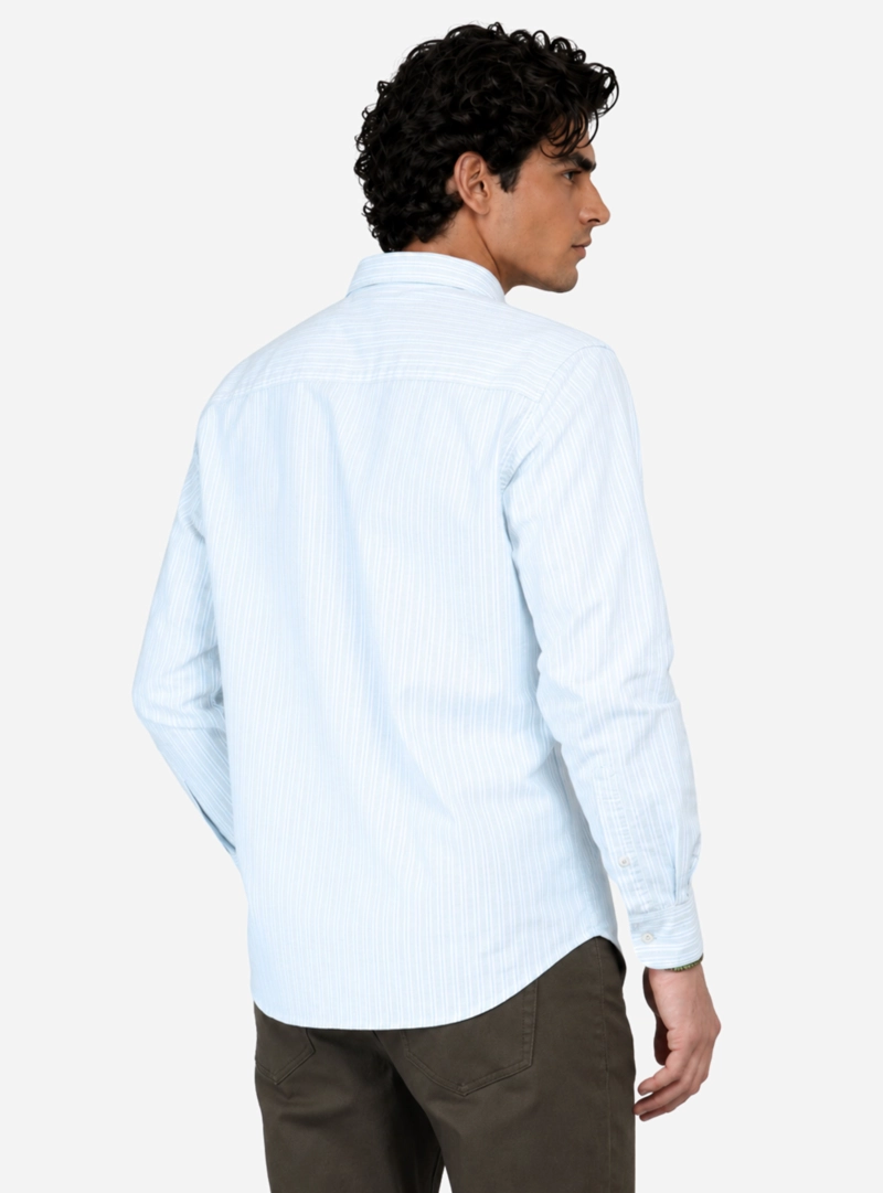 CAMISA OXFORD SPANDEX REGULAR FIT VERDE ARROW - 2